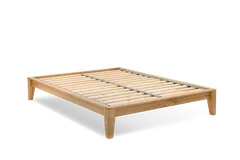 Yasumi King Size Platform Bed - Natural, Solid Oak by Simba