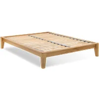 Yasumi King Size Platform Bed - Walnut, Solid Oak by Simba, image 3