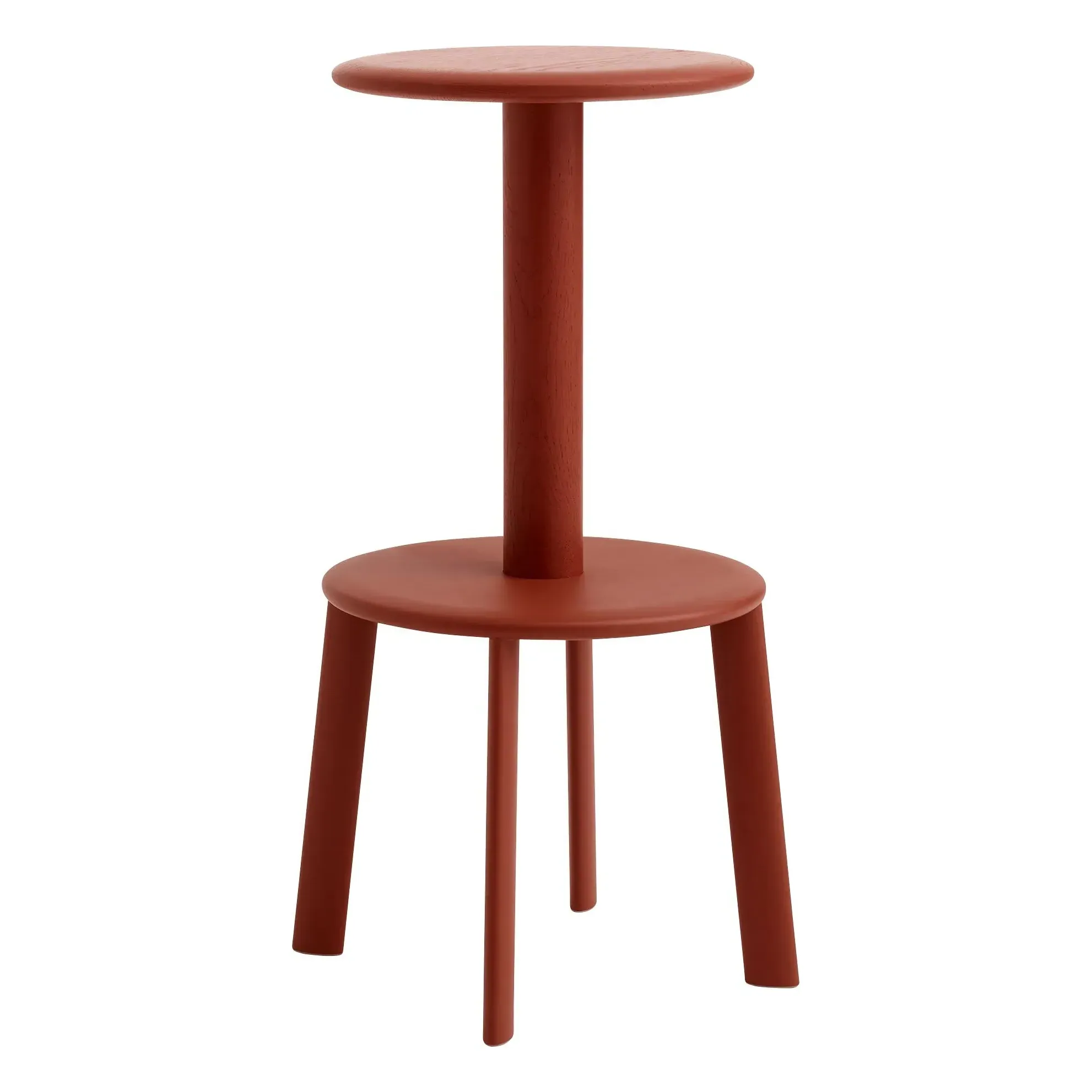 Anderssen & Voll AV40 Counter Stool with Swivel - Red, Solid Oak product