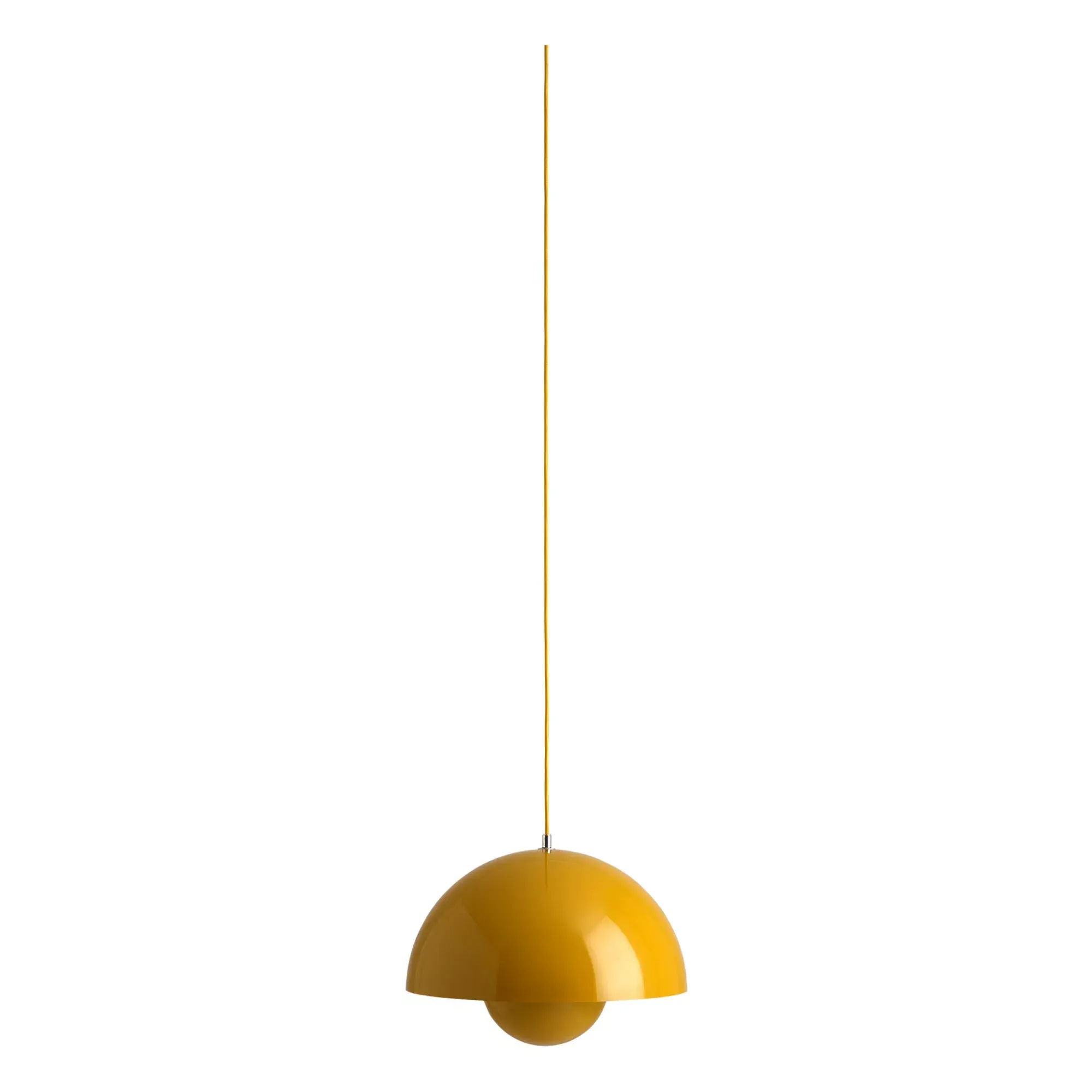Flowerpot VP7 Pendant Lamp by Verner Panton - Mustard, Metal product