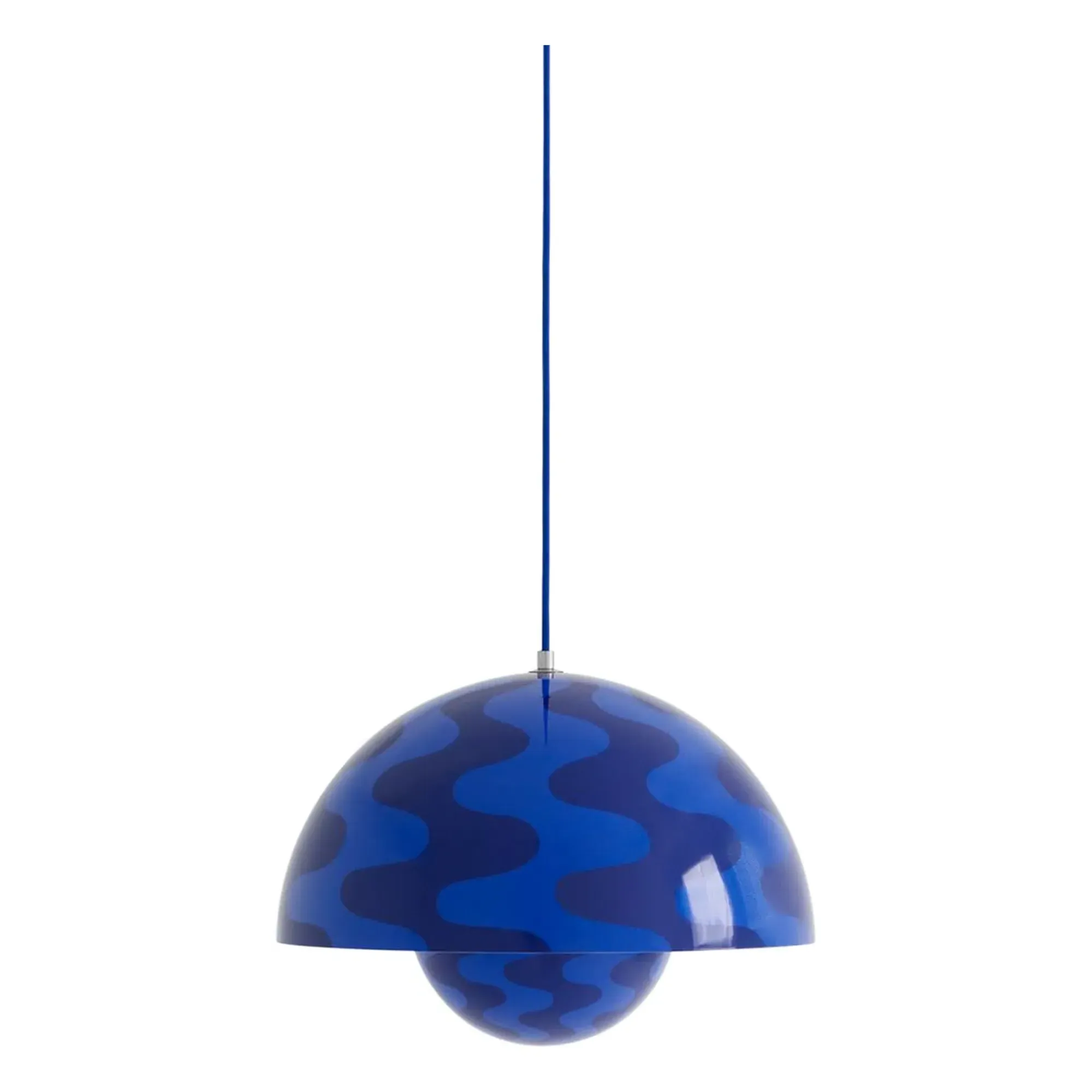 Flowerpot VP7 Verner Panton Pattern Hanging Lamp - Cobalt, Steel product