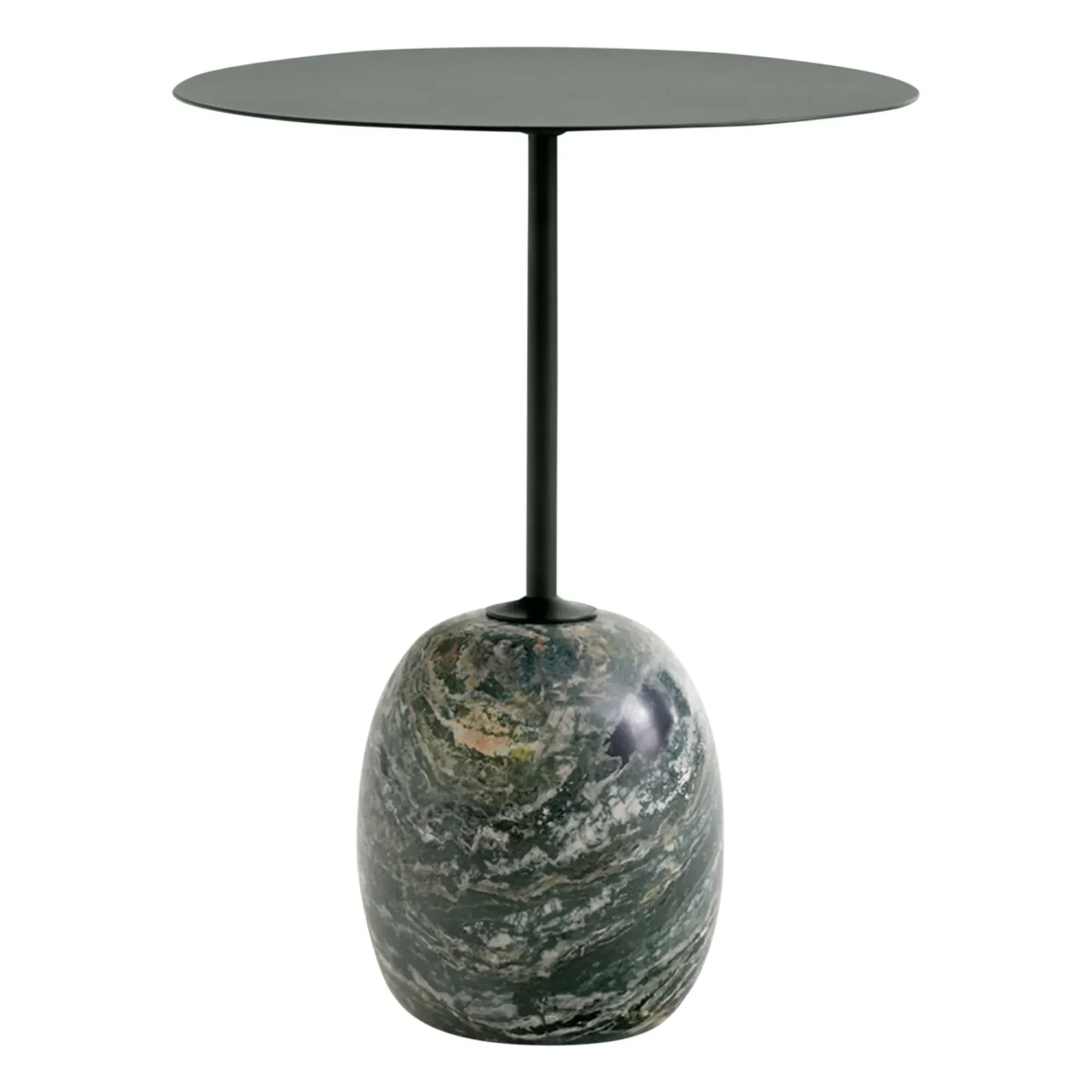 Lato LN8 Round Side Table - Dark Green, Marble product
