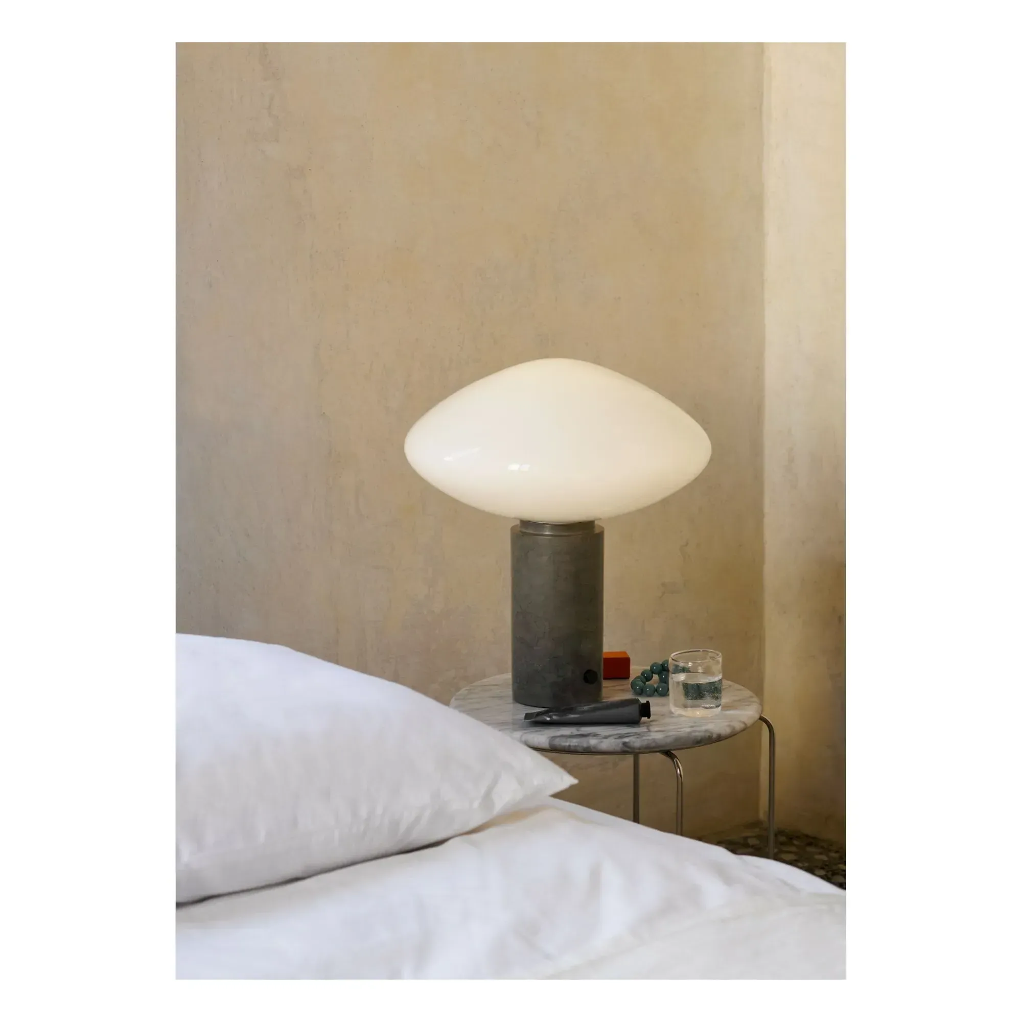 Mist AP17 Table Lamp - Grey, Marble & Opal Glass alternate view