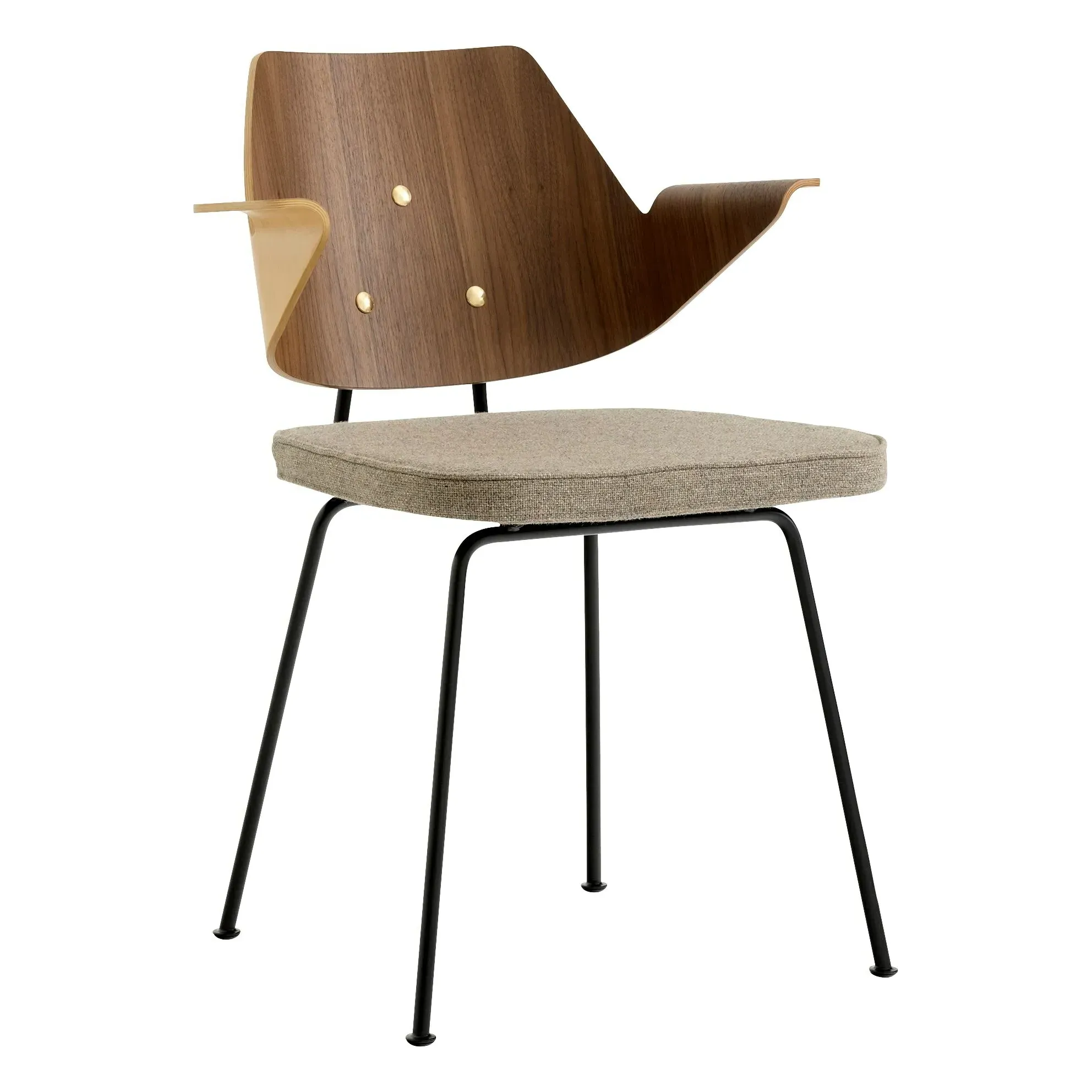 RFH RD7 Robin Day Chair - Dark Grey, Walnut Veneer product