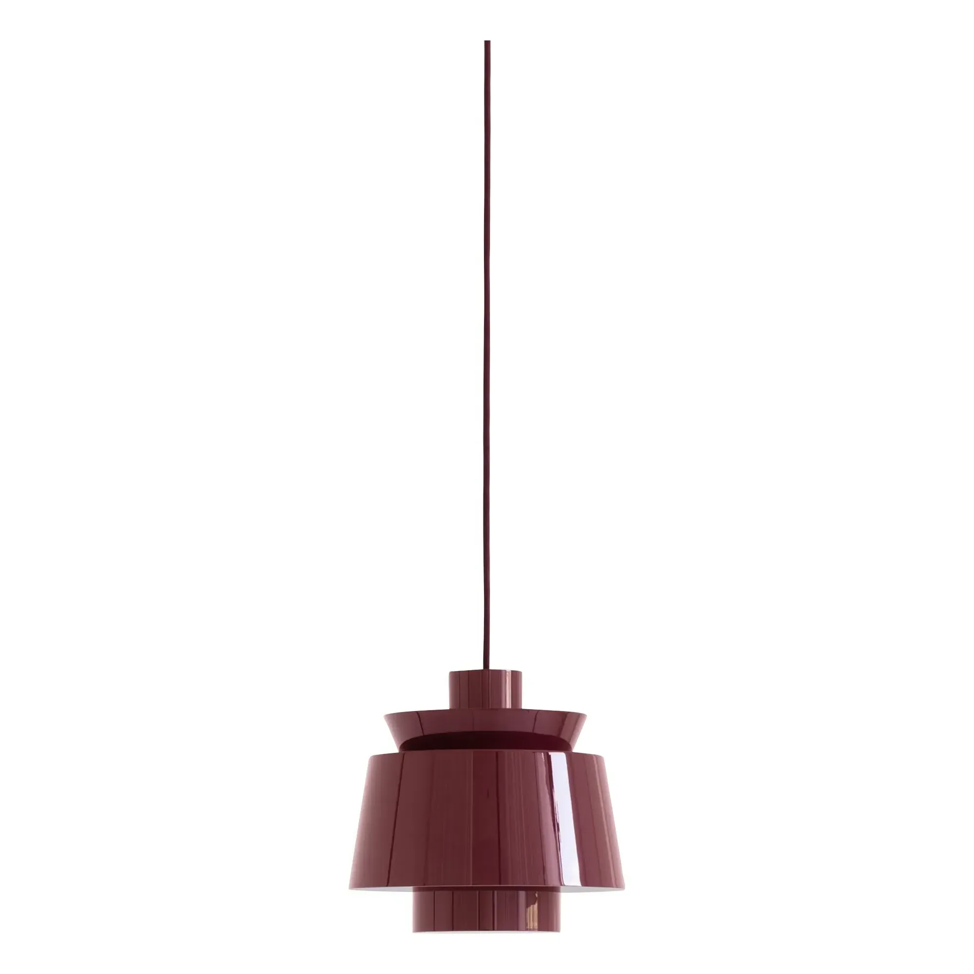 Utzon JU1 Jørn Utzon Suspension Lamp - Burgundy, Steel product