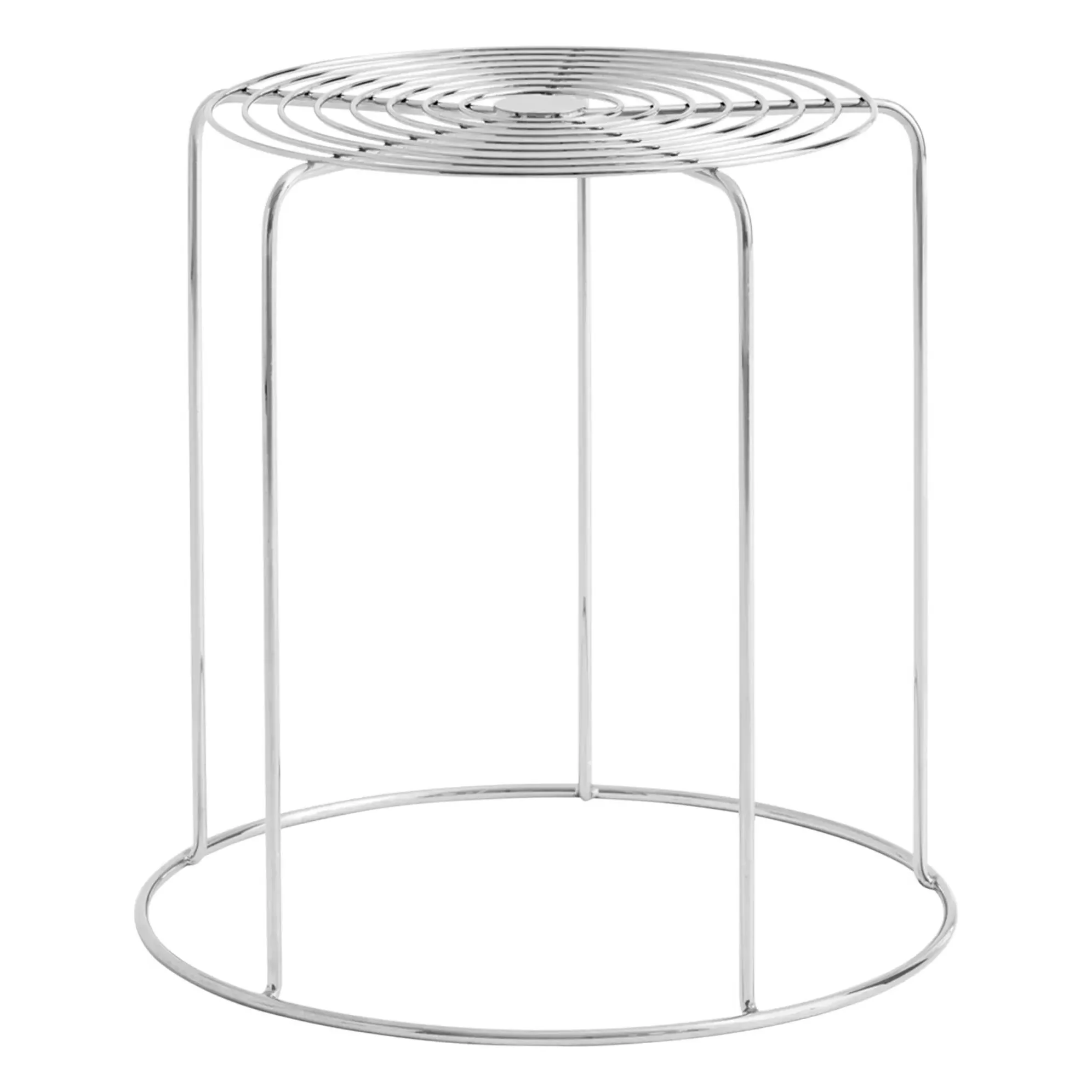 Verner Panton Wire VP11 Stool - Silver, Steel product
