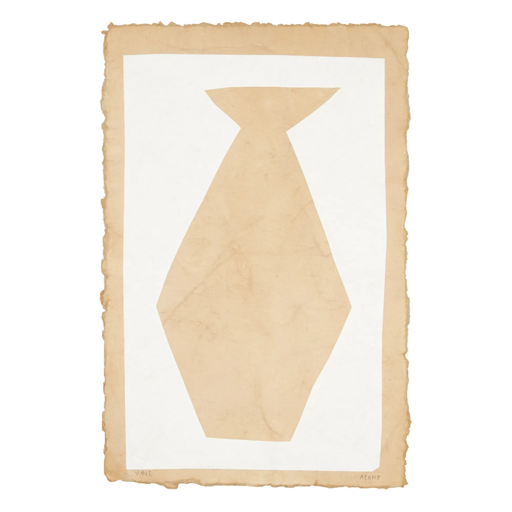 Vase Poster - Natural, Recycled Cotton Rag Paper product