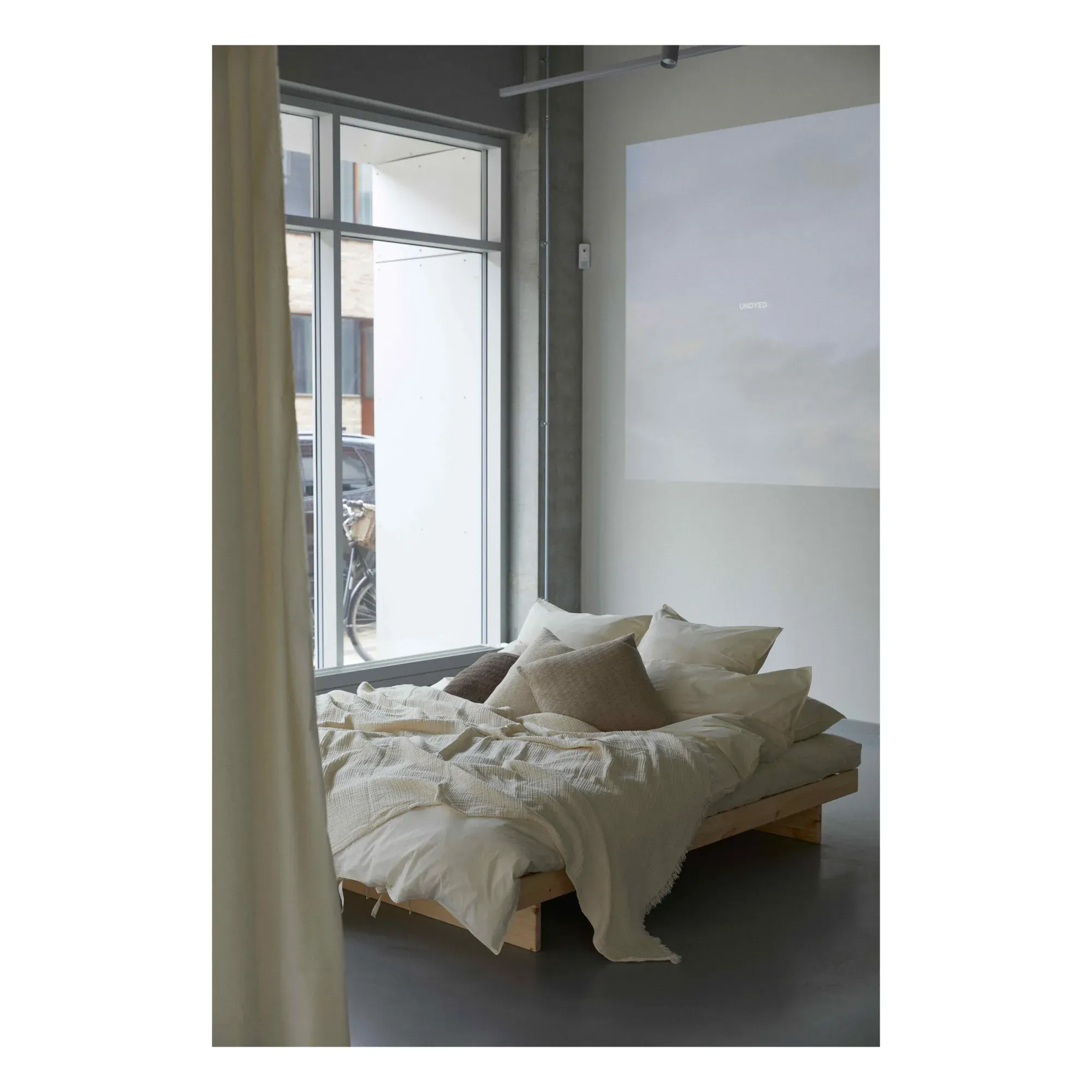 Raul Lama Wool Cushion - Cream alternate view