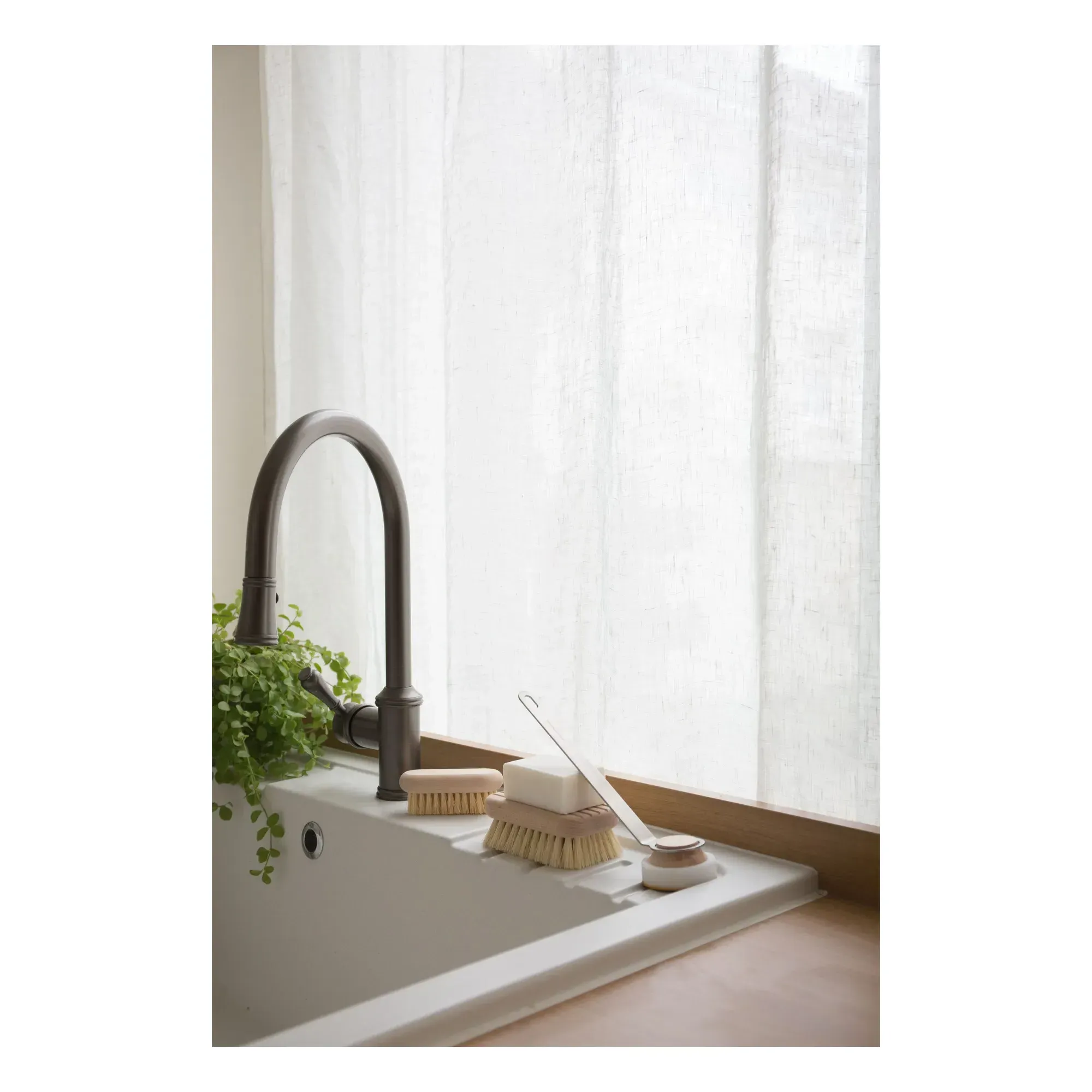 Andrée Jardin Super Dish Brush Handle - Sand, Stainless Steel product