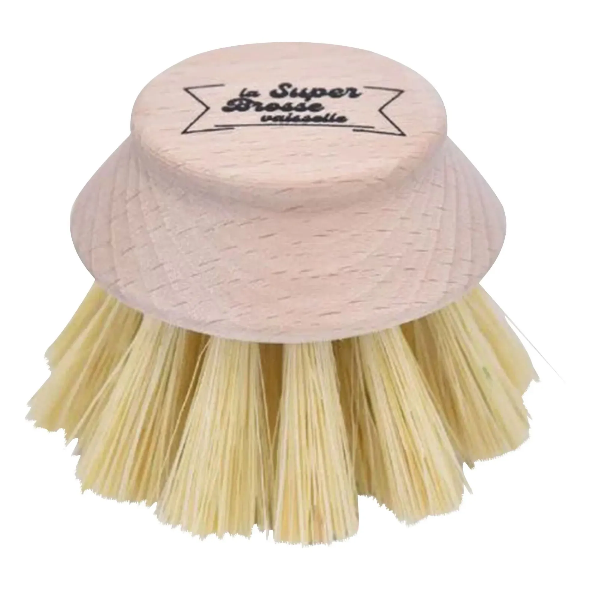 Super Dishes Medium Replacement Brush Head - Natural, Beechwood product