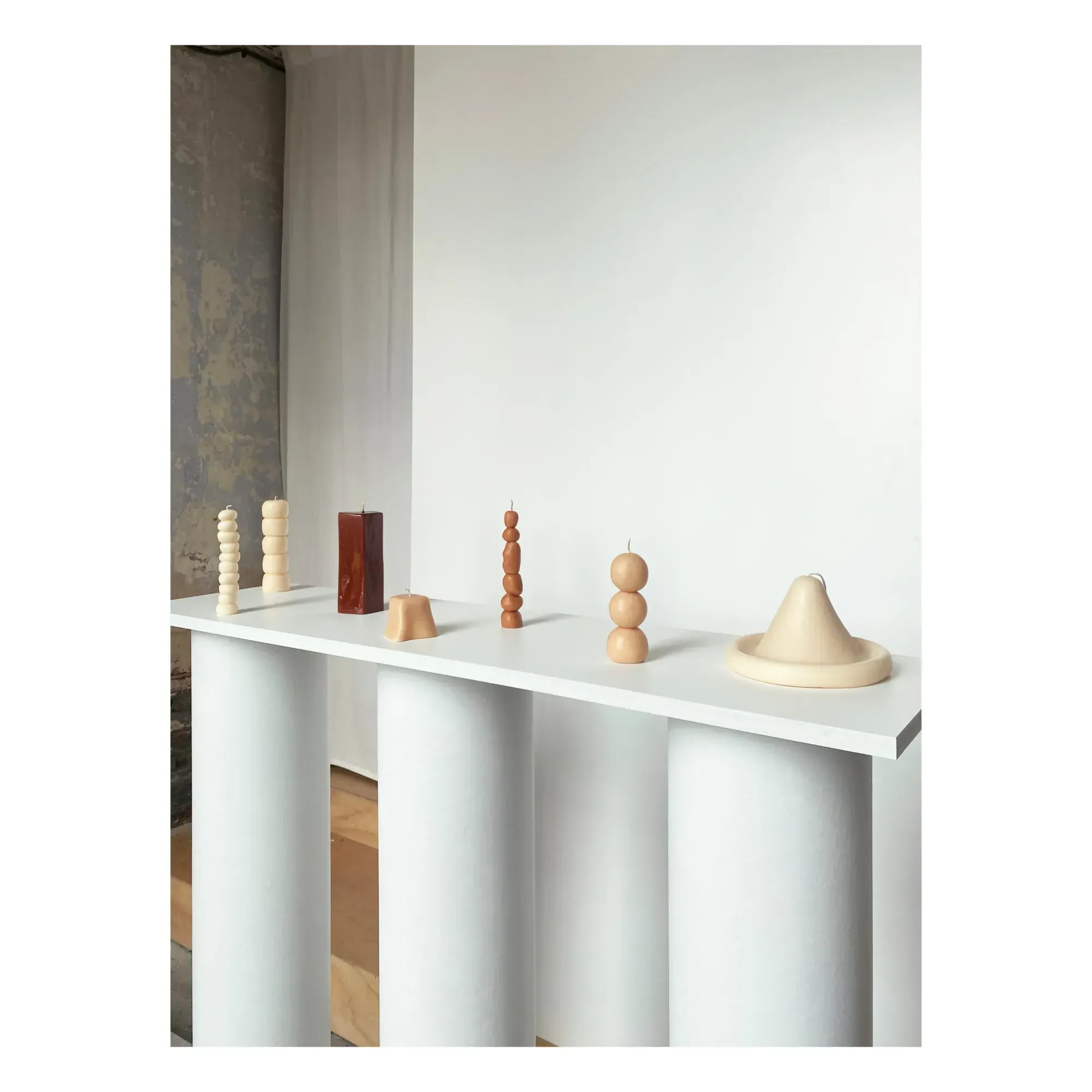 Onne Pillar Candle - Cream, Wax alternate view