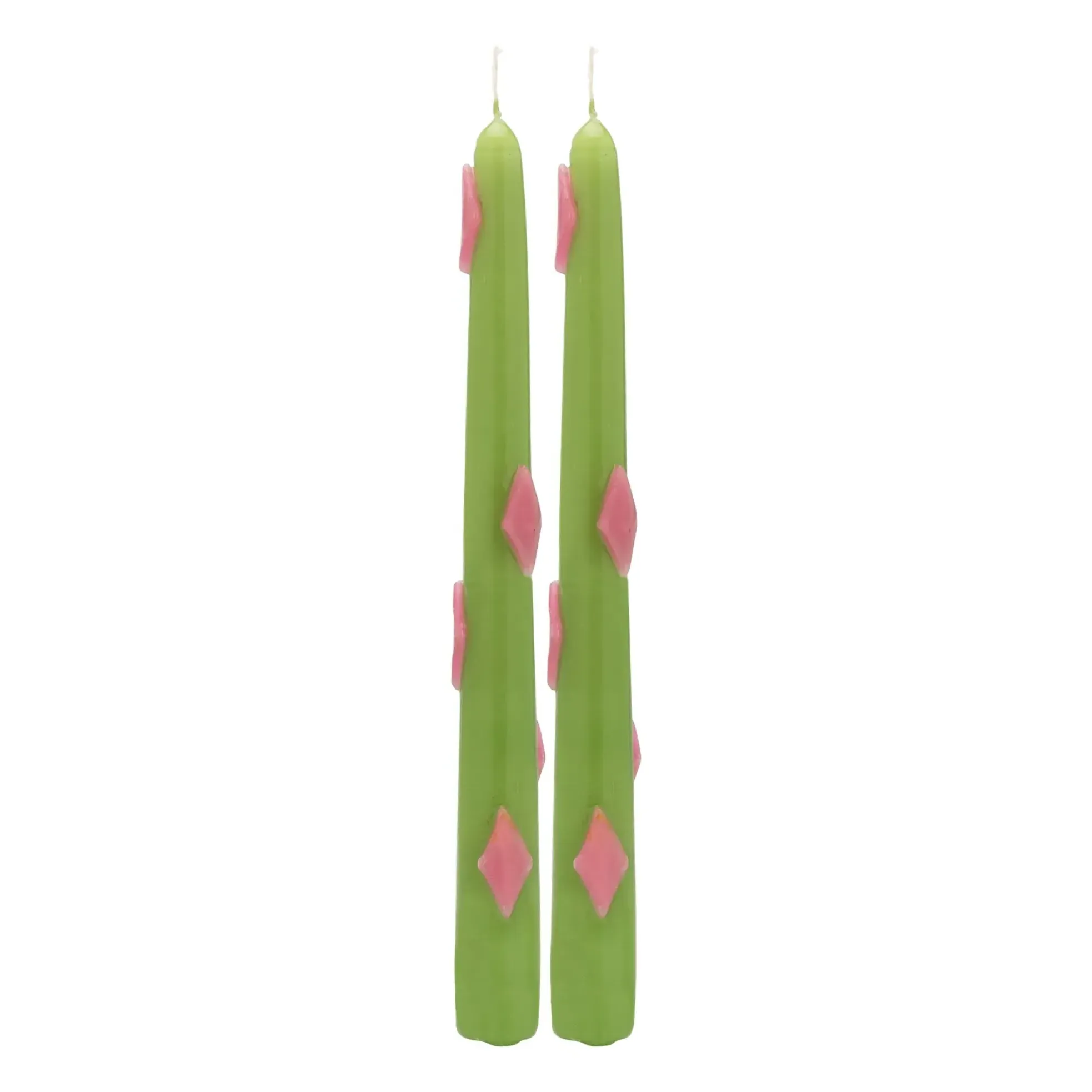 Anna + Nina 3D Diamond Candles Set of 2 - Multicoloured product