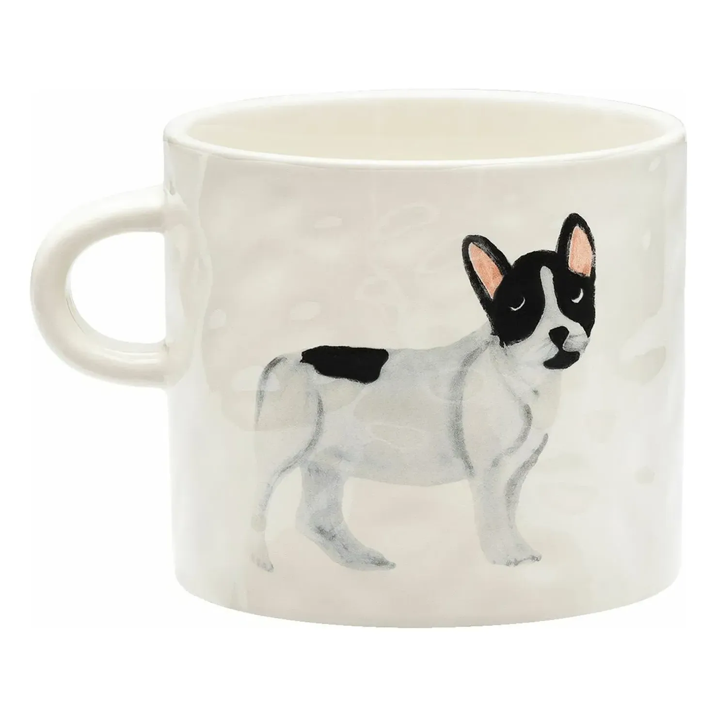 Anna + Nina Bulldog Mug - White, Stoneware product