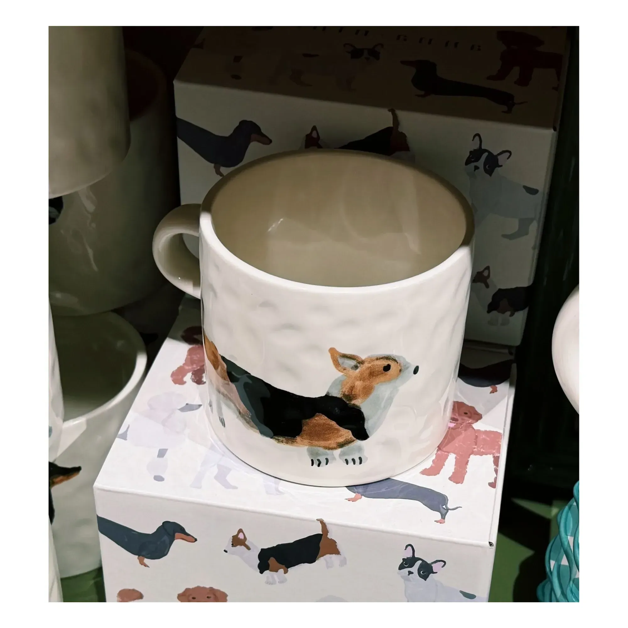 Anna + Nina Corgi Ceramic Mug - Multicoloured alternate view