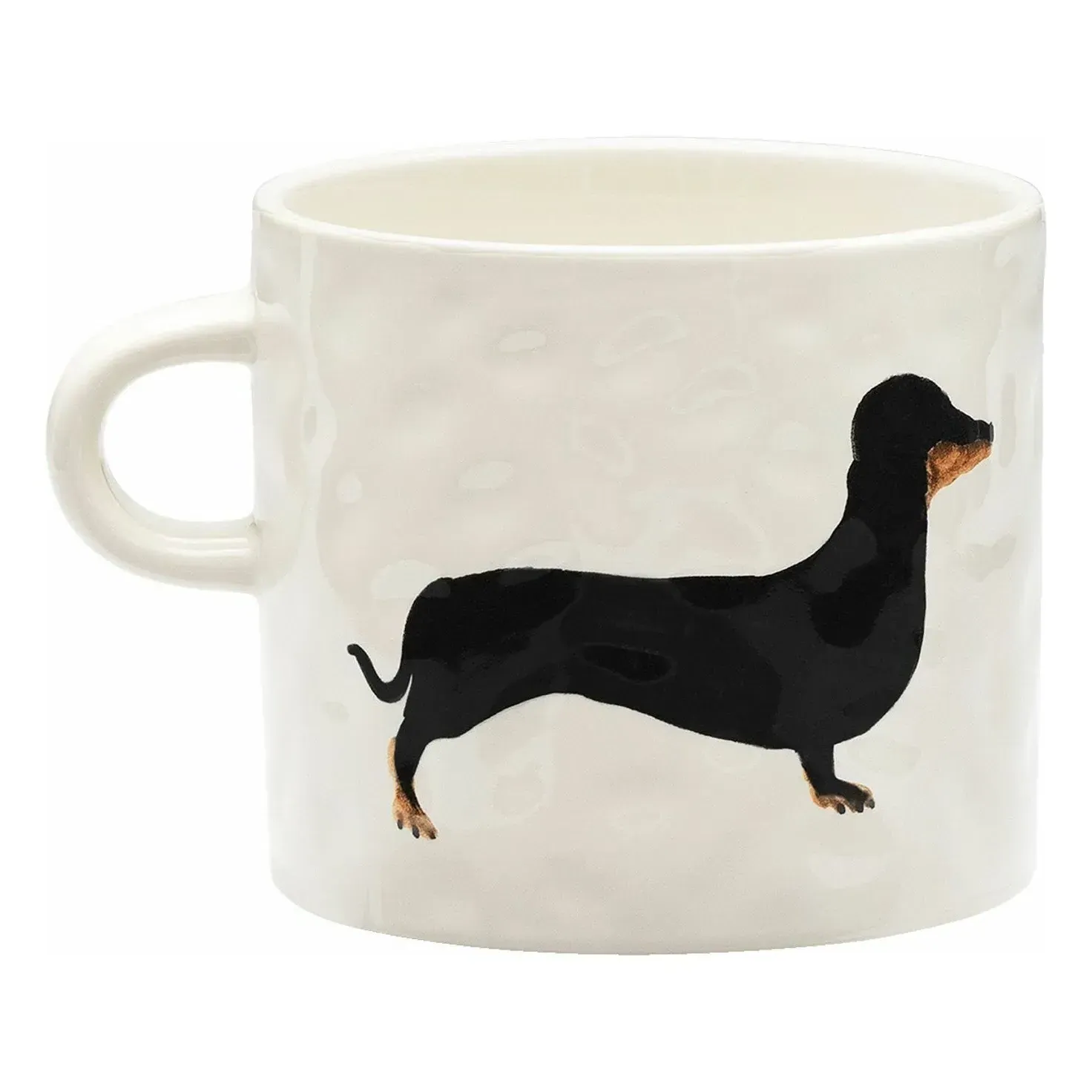Anna + Nina Dachshund Mug - White, Stoneware product