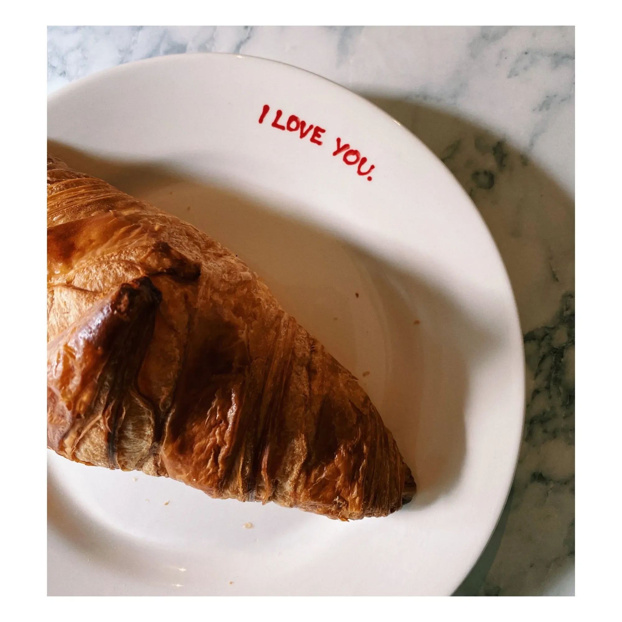 Anna + Nina I Love You Plate - Cream, Ceramic alternate view