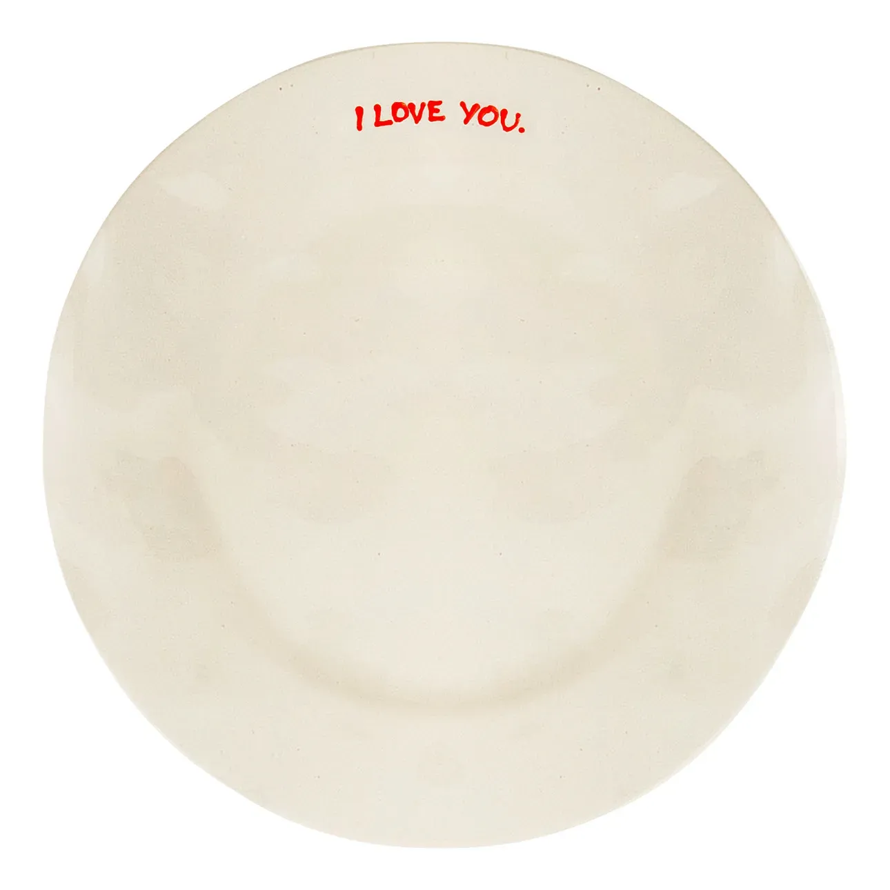 Anna + Nina I Love You Plate - Cream, Ceramic product