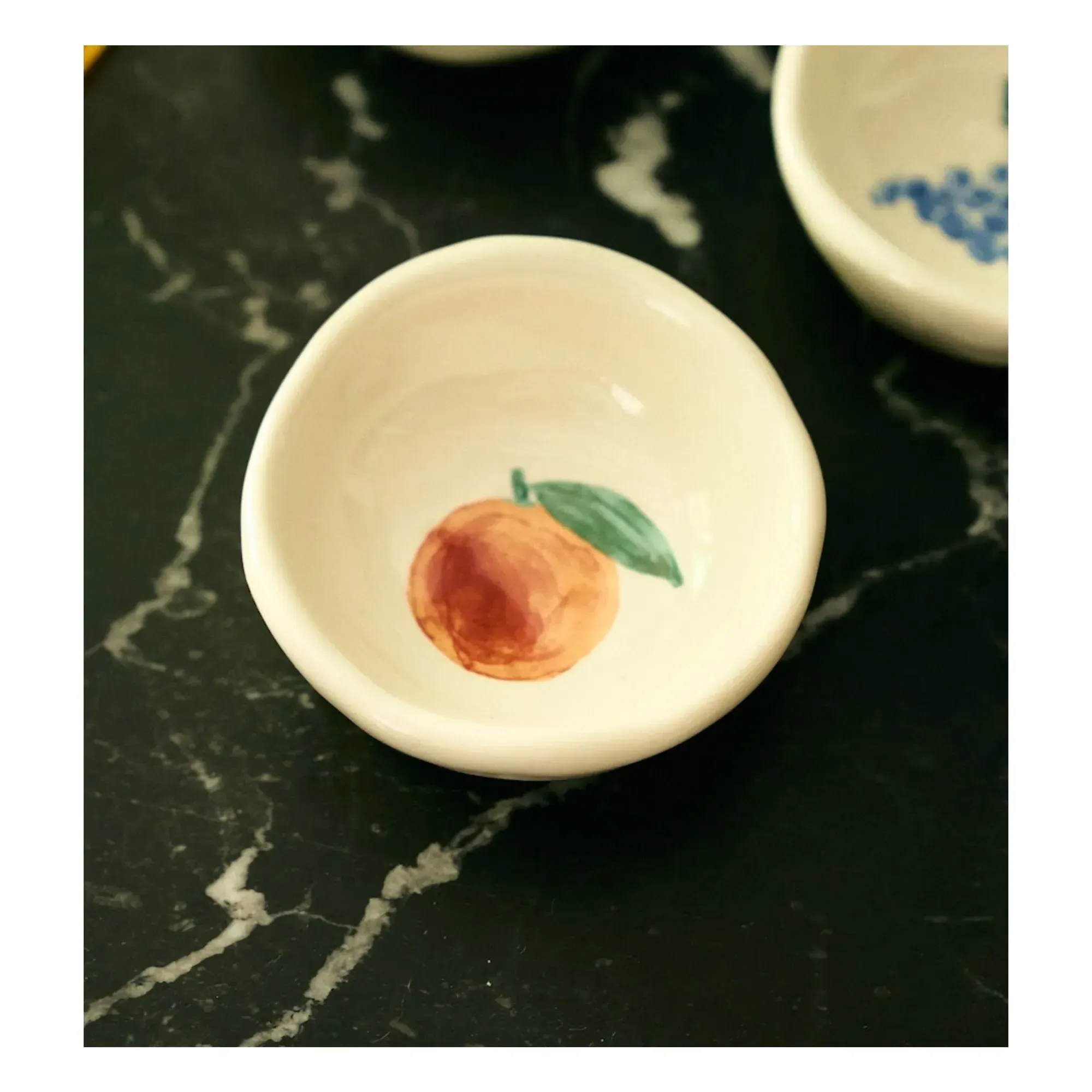 Arancia Round Trinket Dish - Orange, Stoneware alternate view