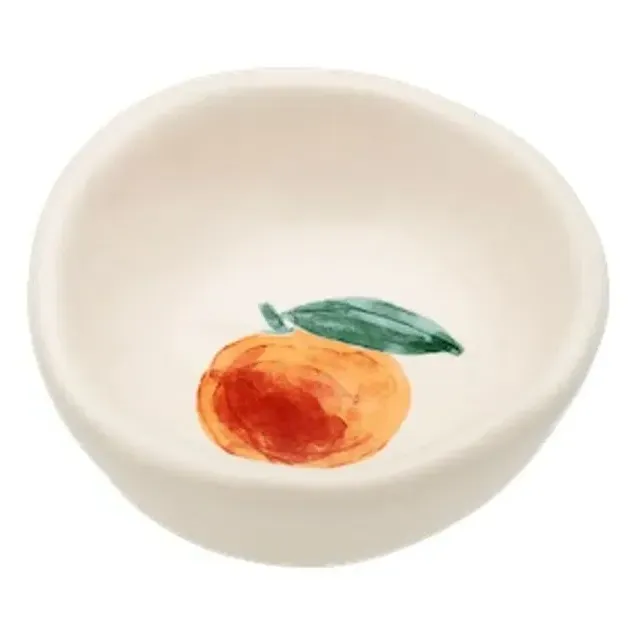 Arancia Round Trinket Dish - Orange, Stoneware product