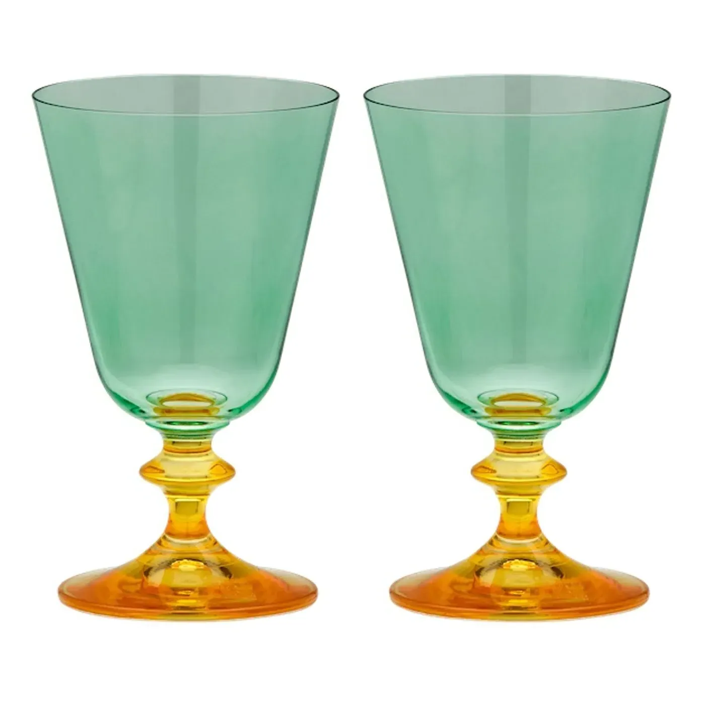 Arancia Set of 2 Wine Glasses - Green, Glass product
