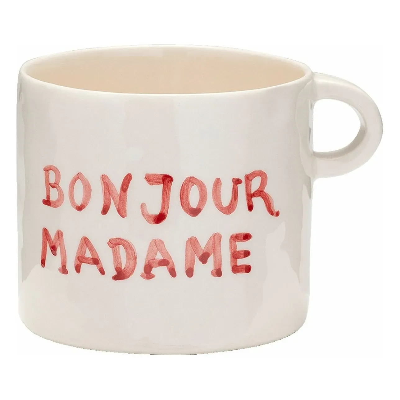 Bonjour Madame Ceramic Mug - Red product