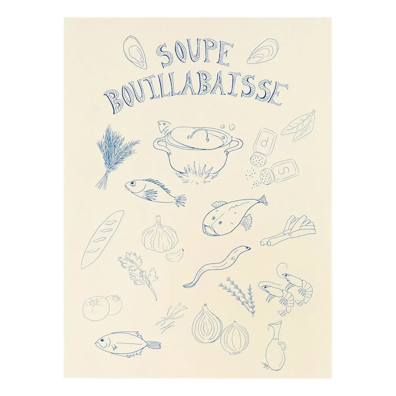 Bouillabaisse Soup Poster - Blue product