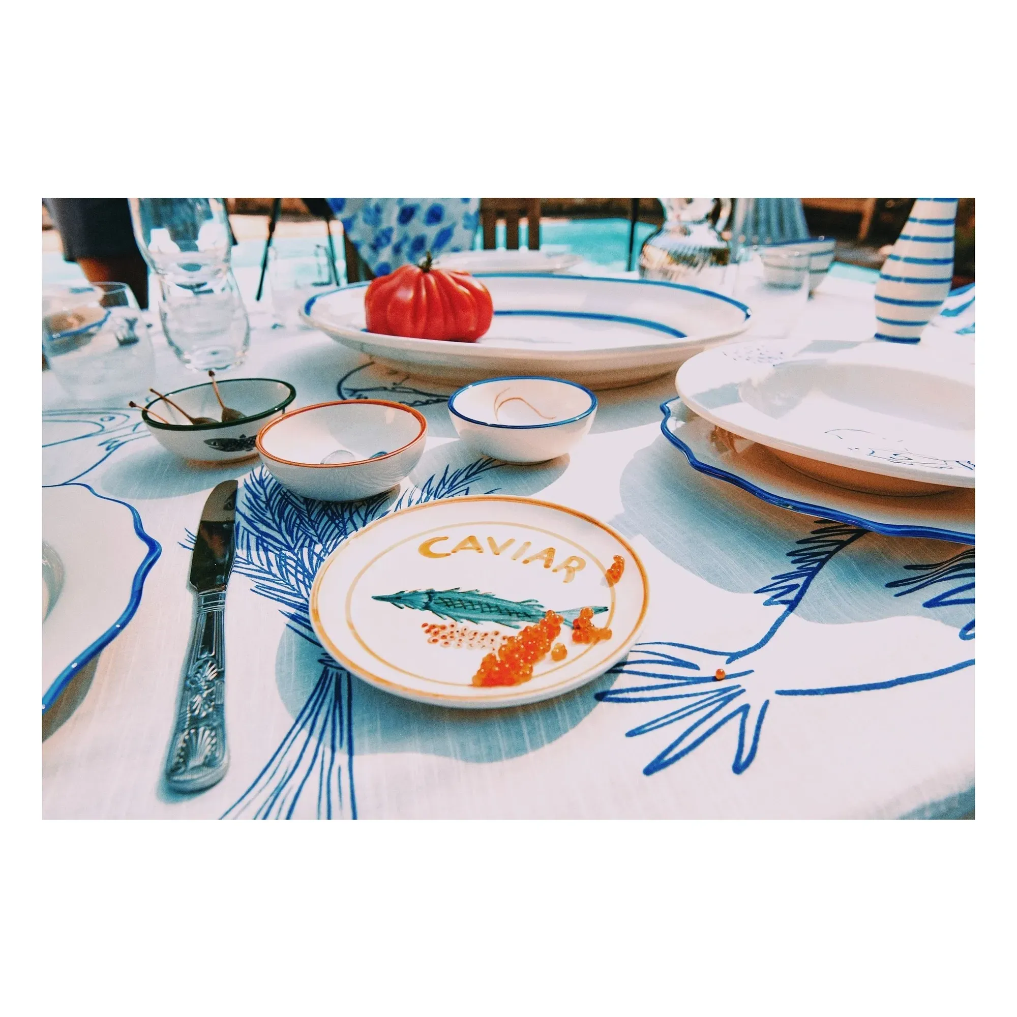 Crevette Tapas Shrimp Bowl - Blue, Earthenware alternate view