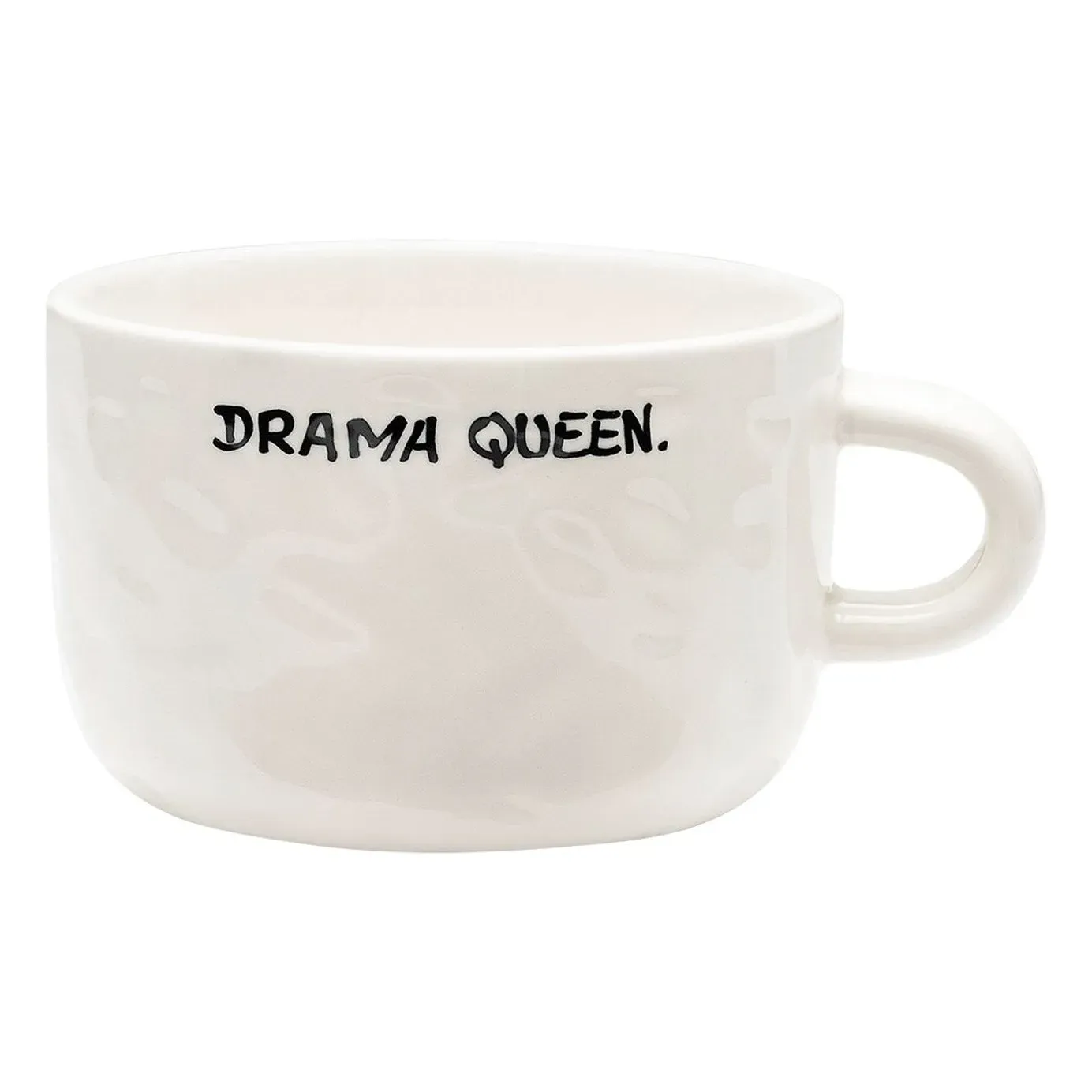Drama Queen Cappuccino Mug - Ecru, Stoneware product
