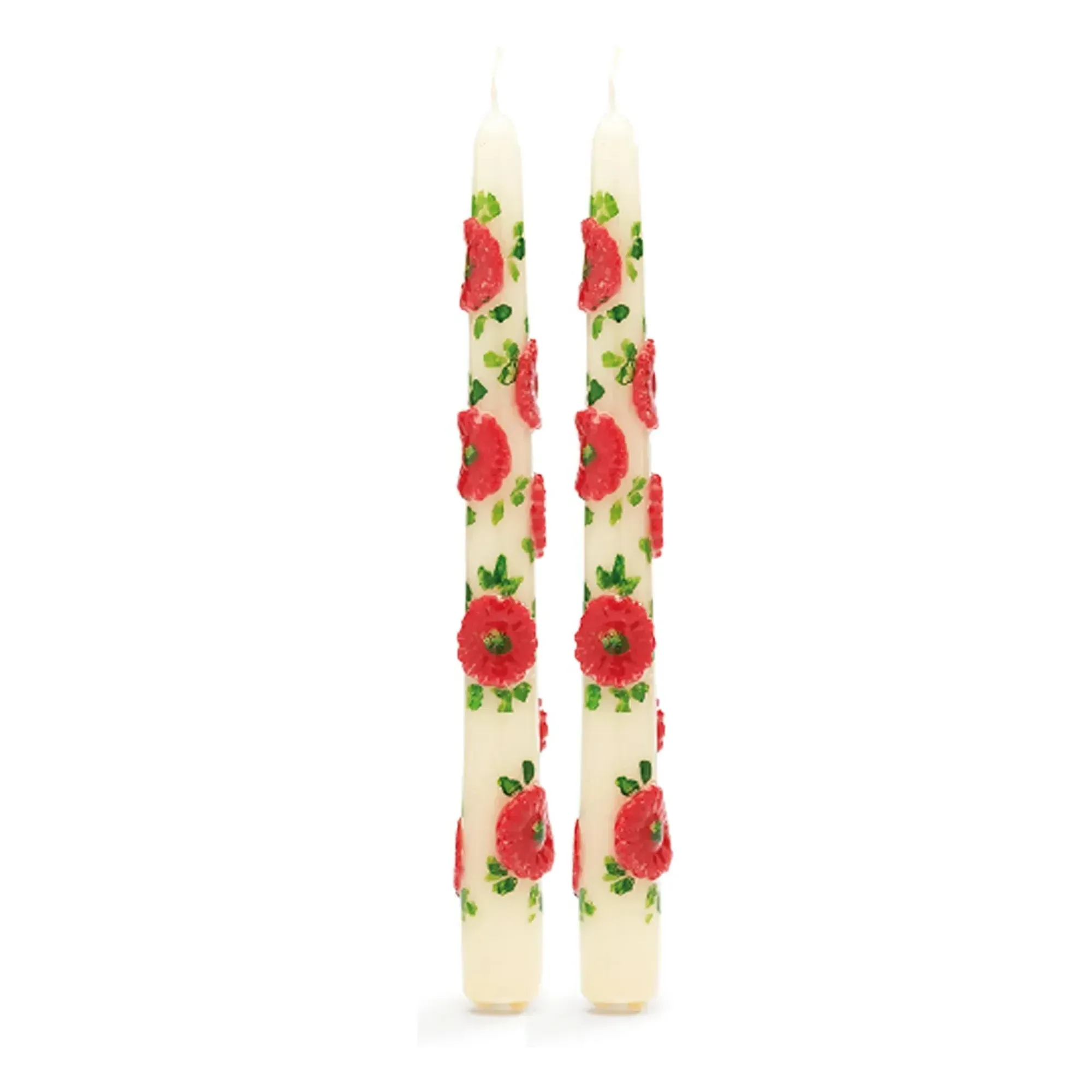 Flower Candles Set of 2 - Multicoloured, Paraffin Wax product