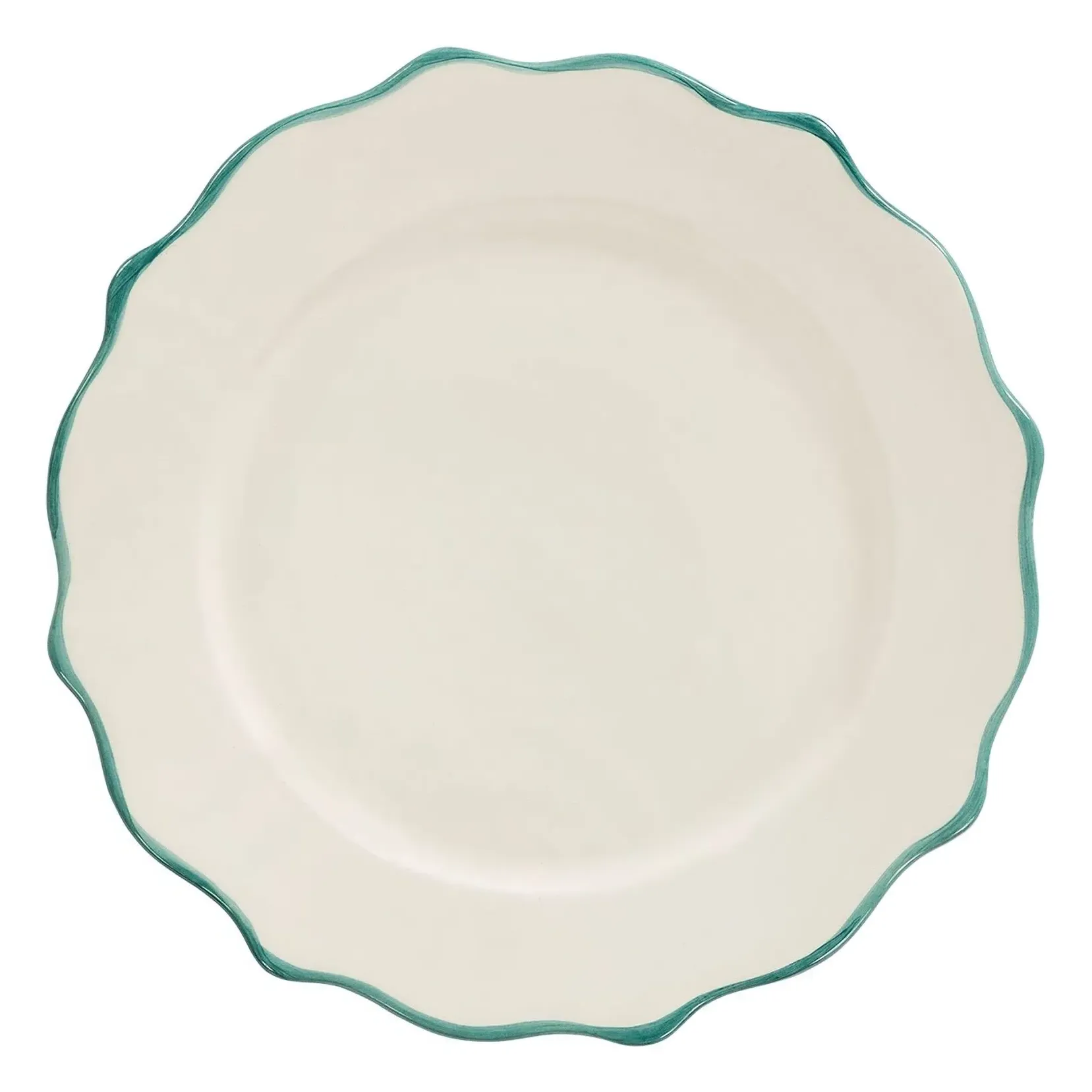 Forest Scalloped Dinner Plate - Green, Stoneware product