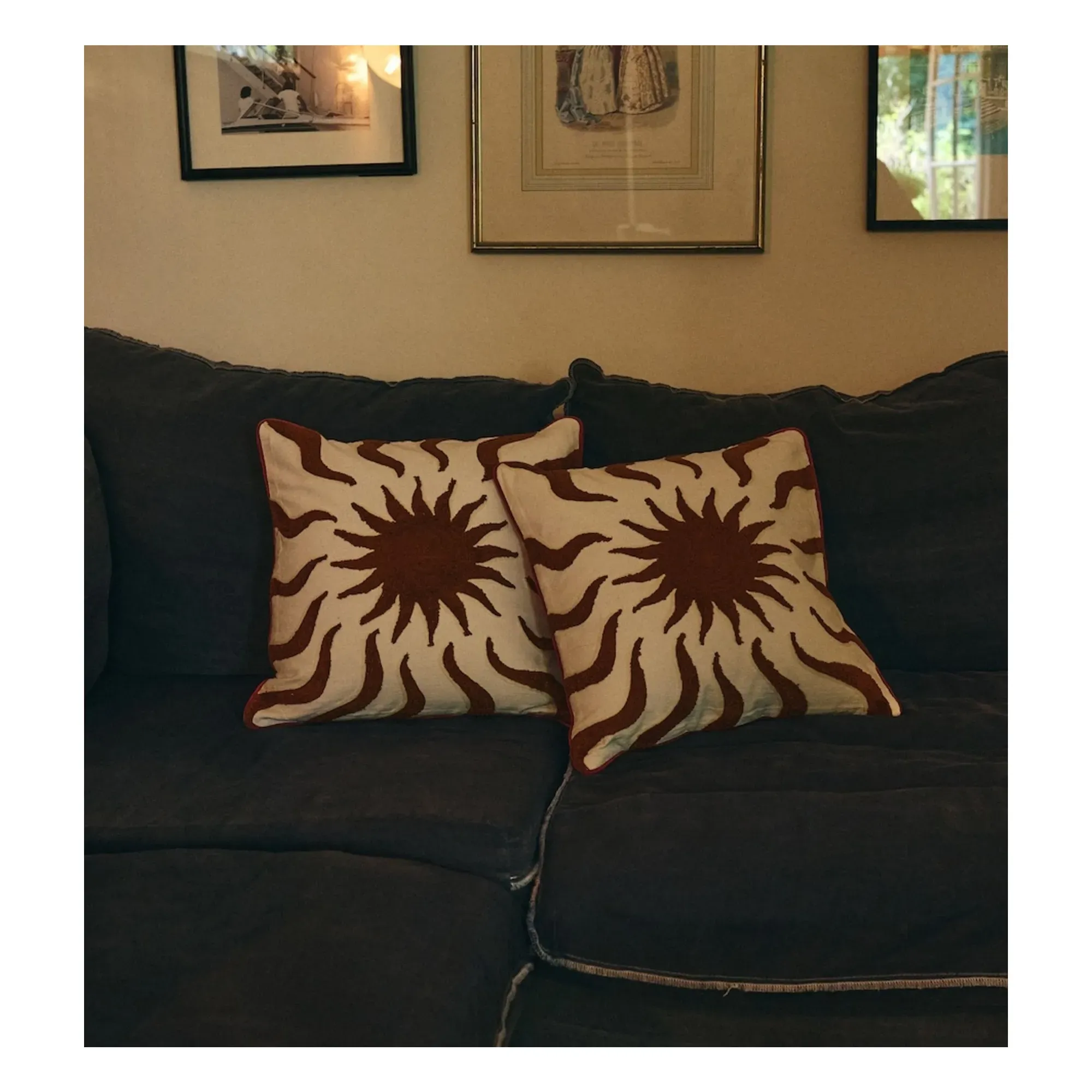 Golden Solstice Cushion - Gold, Organic Cotton alternate view