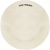 Good Morning Round Plate - Cream, Ceramic alternate view