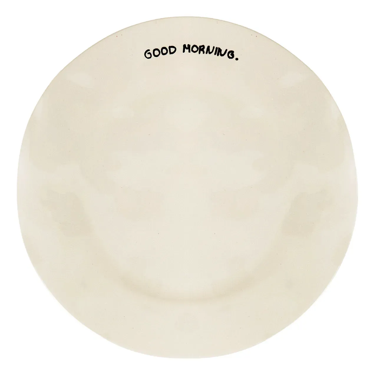 Good Morning Round Plate - Cream, Ceramic product