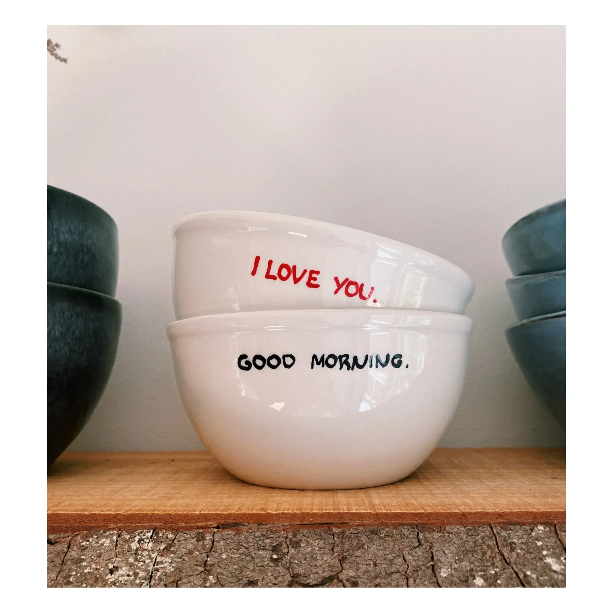 I Love You Bowl - Cream, Ceramic alternate view