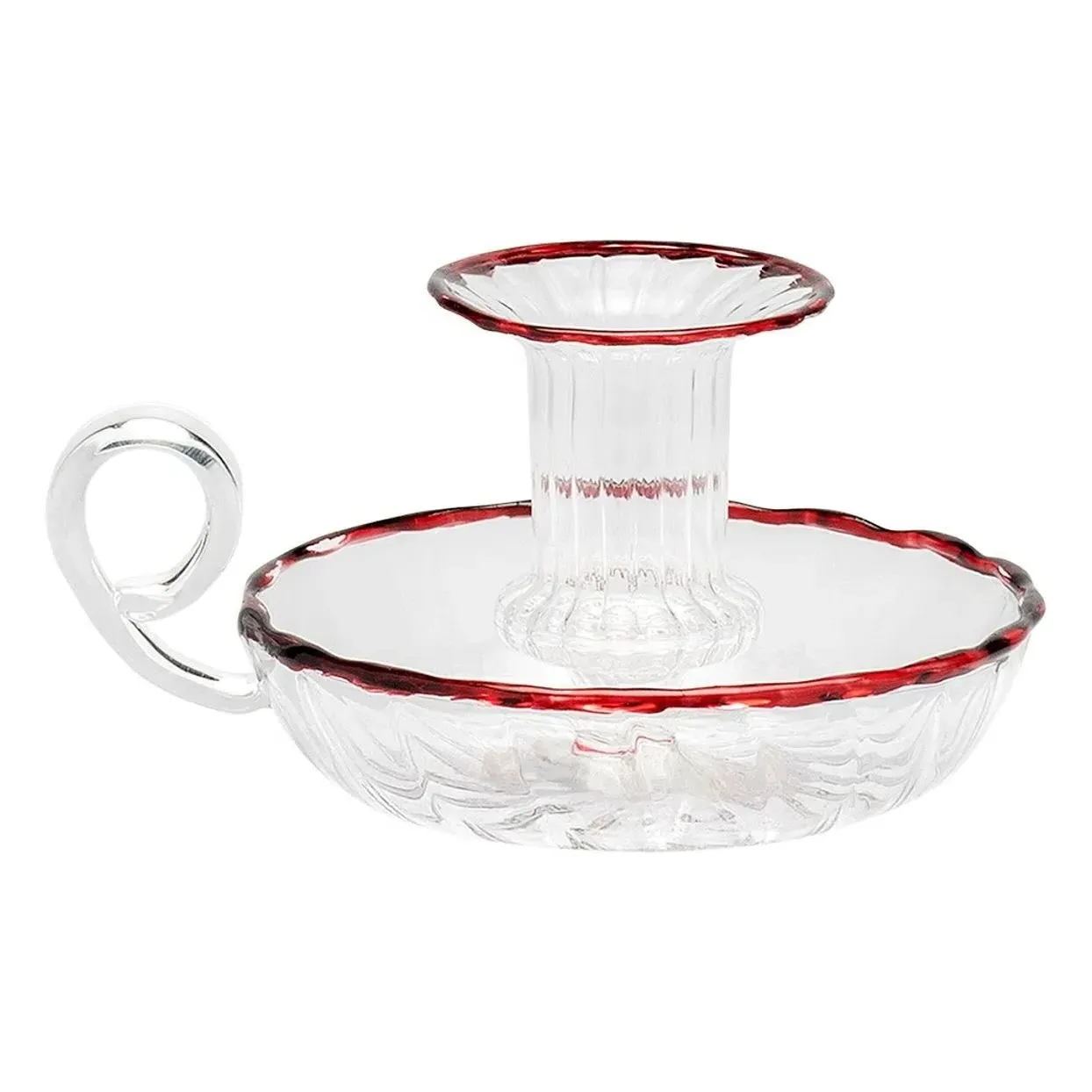 Last Christmas Candlestick - Maroon, Borosilicate Glass product