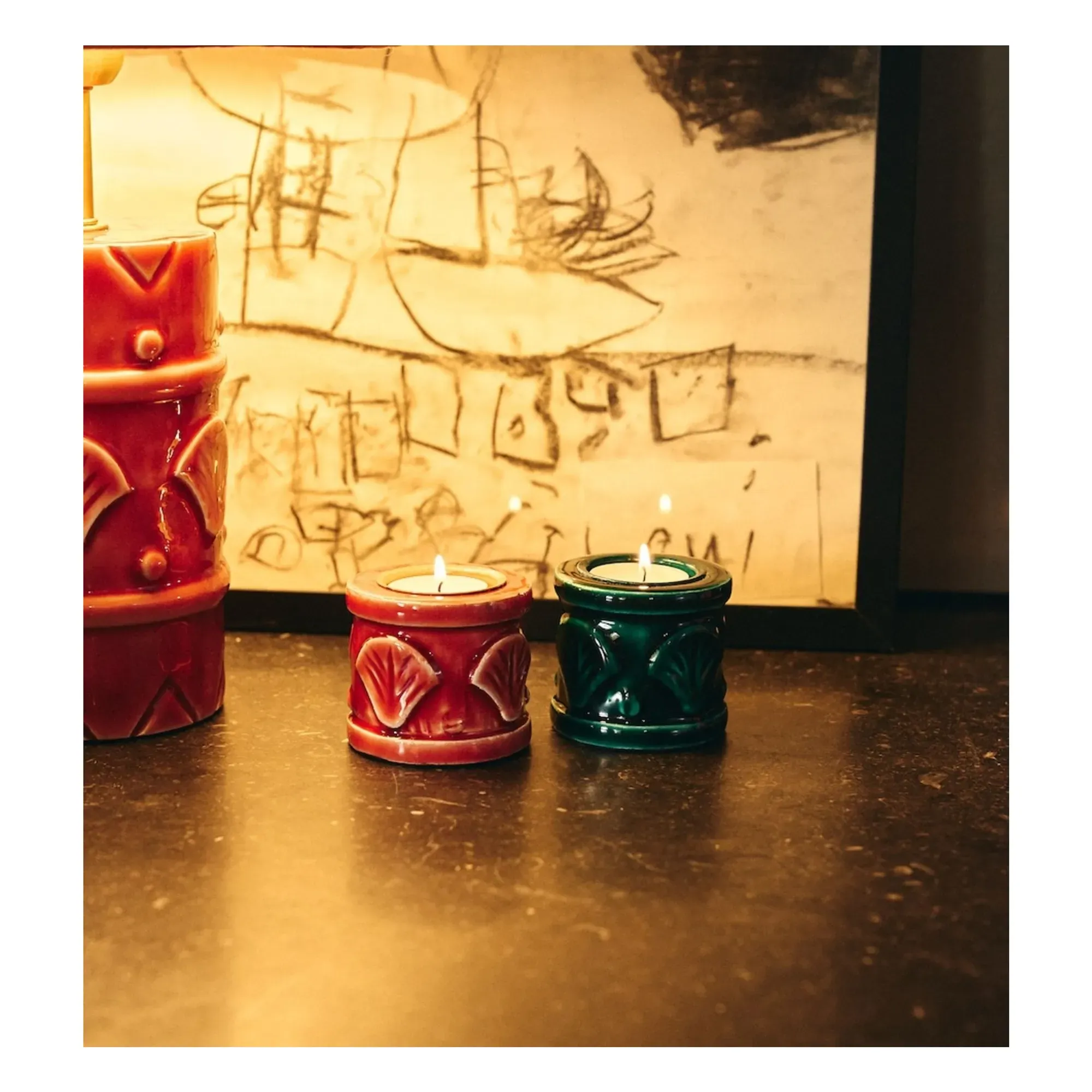 Laurel Reef Candle Jar - Green, FSC MDF Wood alternate view
