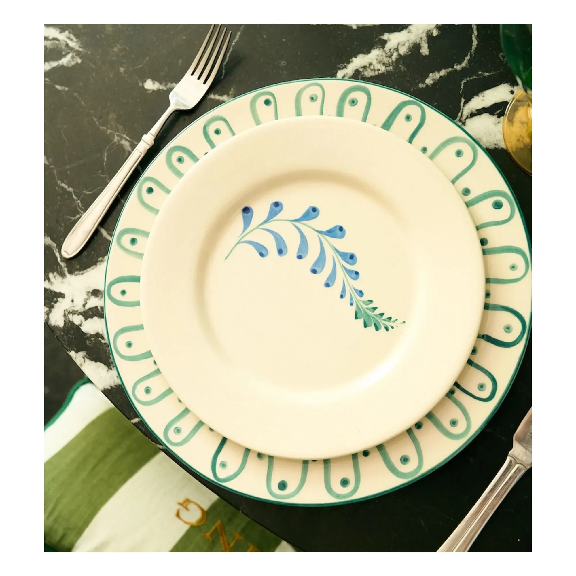 Leaf Dinner Plate - Green, Ceramic alternate view