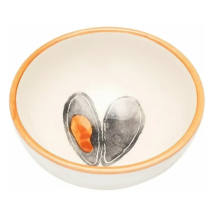 Moules Tapas Bowl Hand-Painted - Orange, Earthenware product