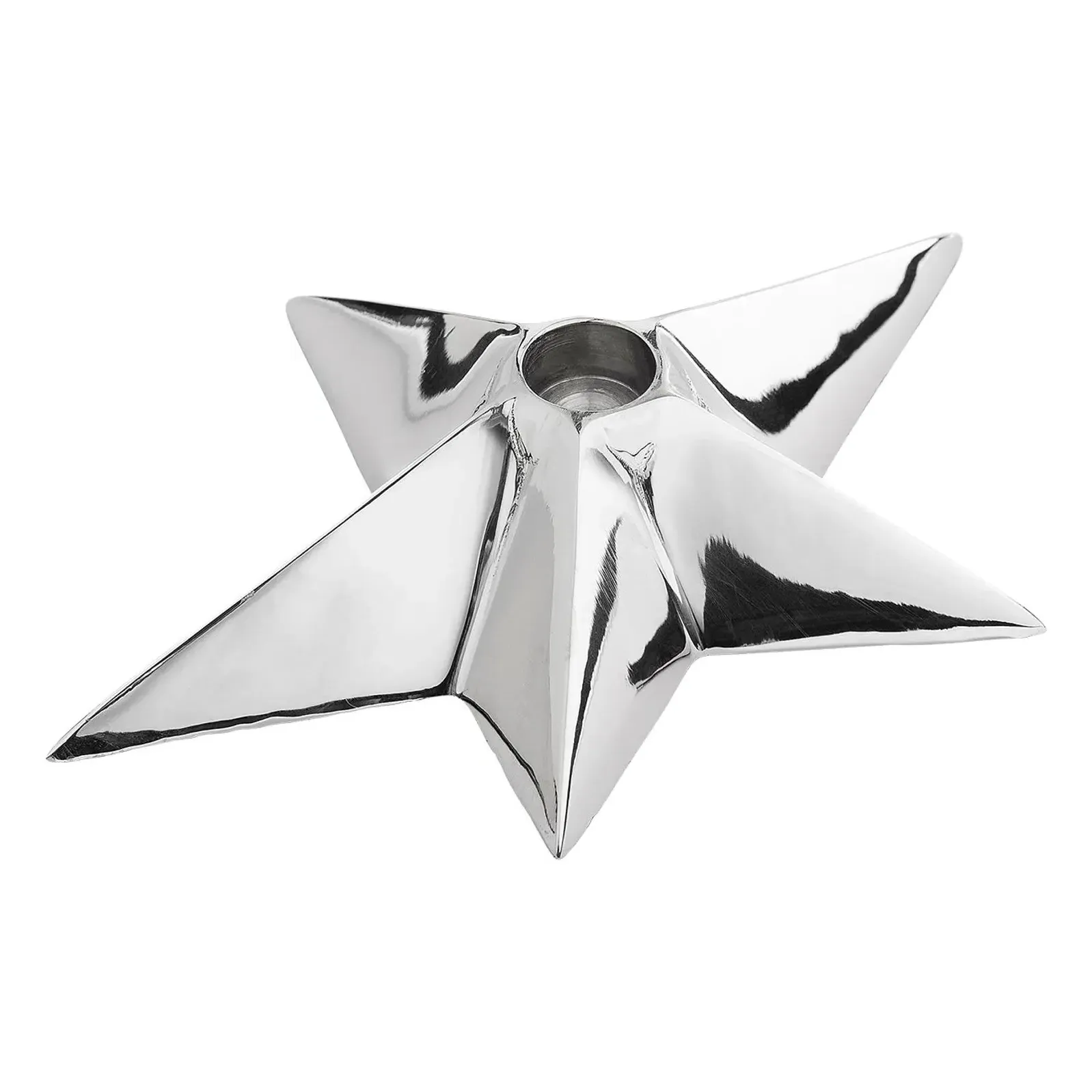 Nova Star-Shaped Candleholder - Gold, Nickel-Plated Aluminium product