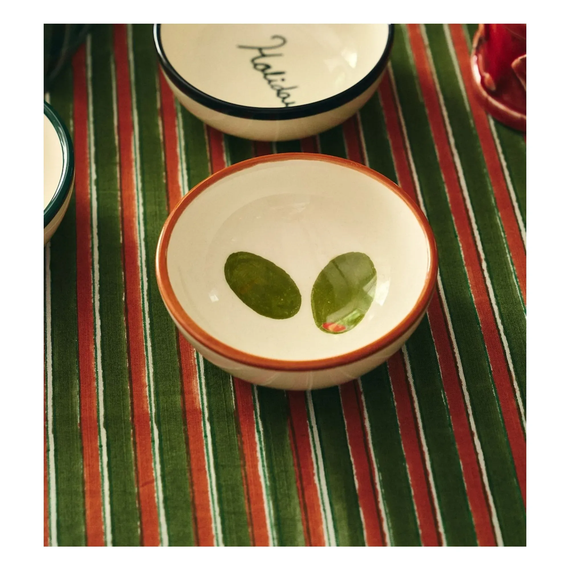 Olive Tapas Bowl - Orange, Ceramic alternate view