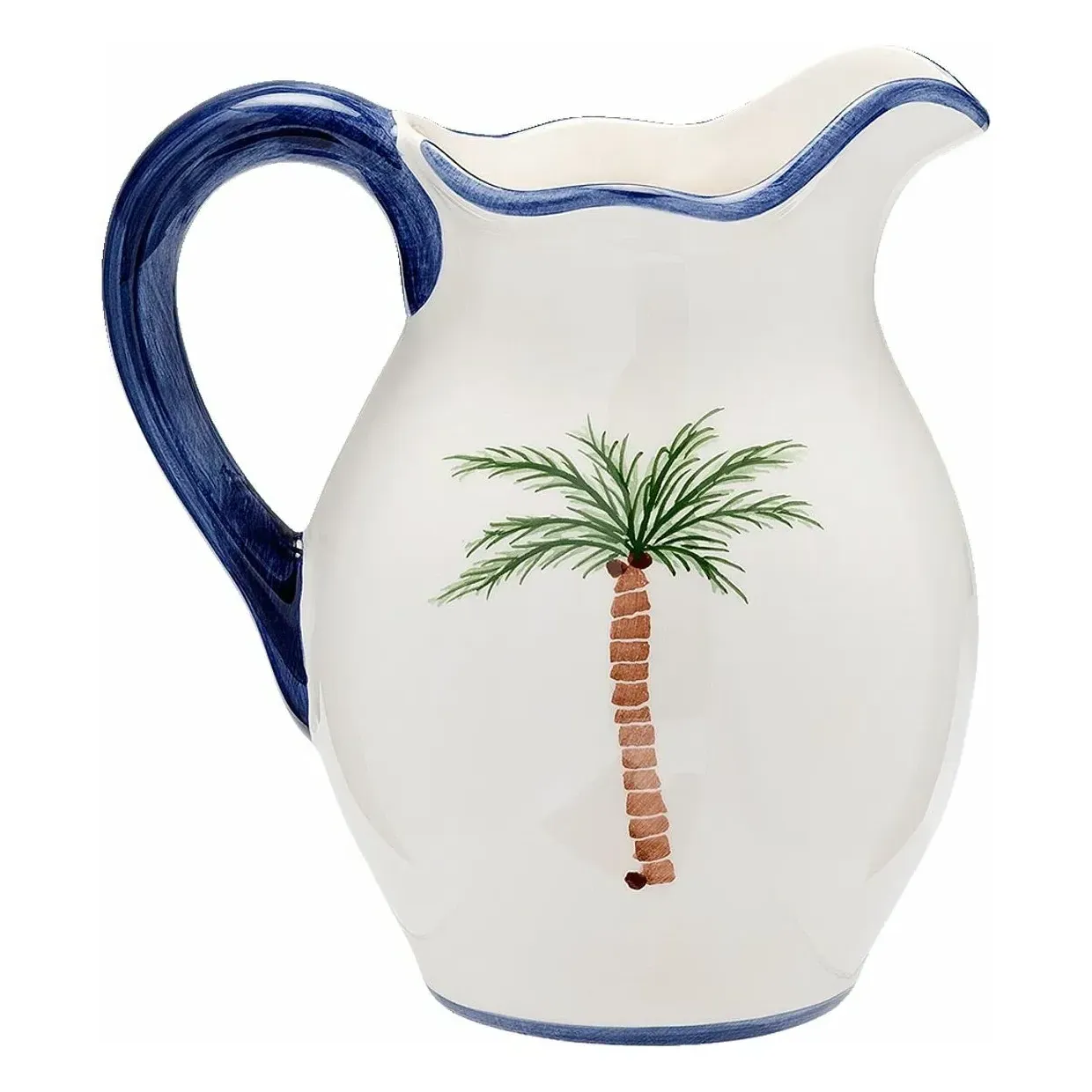 Palm Tree Decanter - Blue, Ceramic product