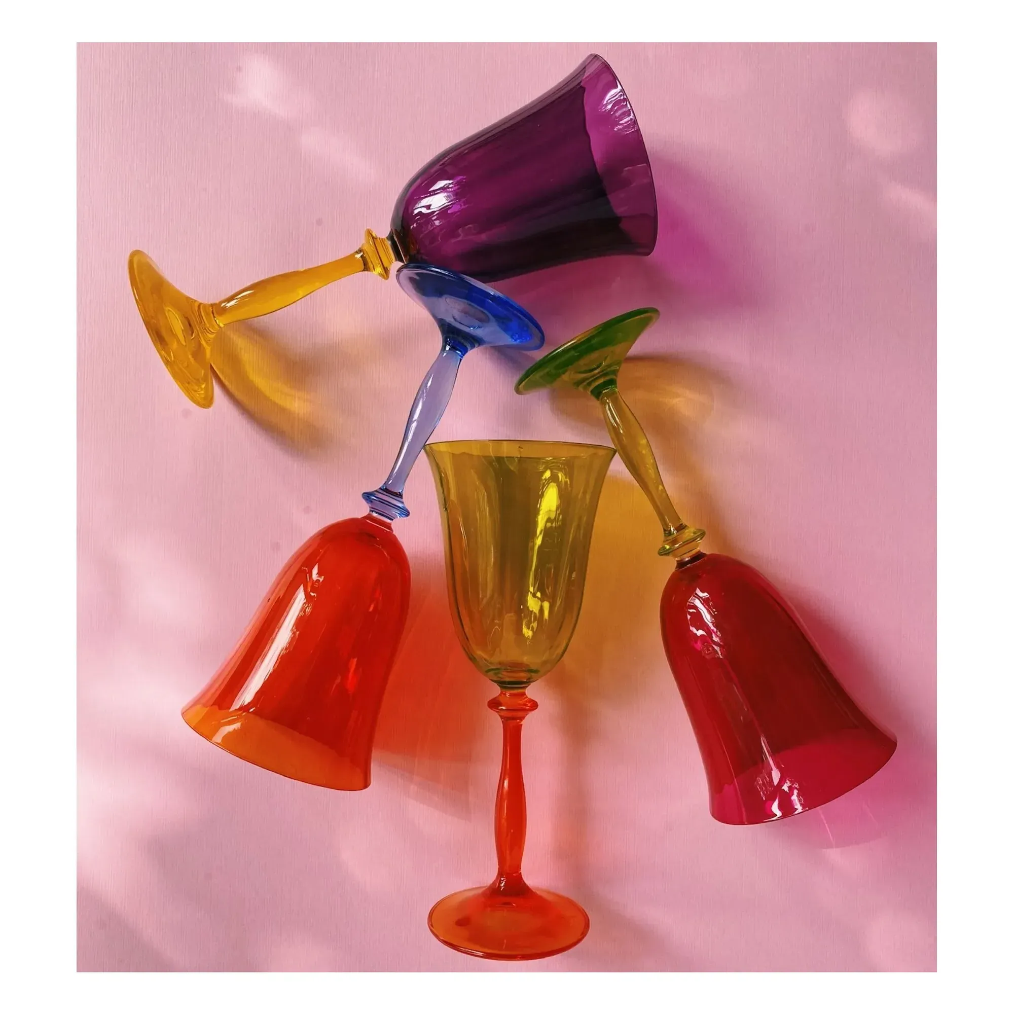 Petunia Wine Glass - Multicoloured, Glass alternate view