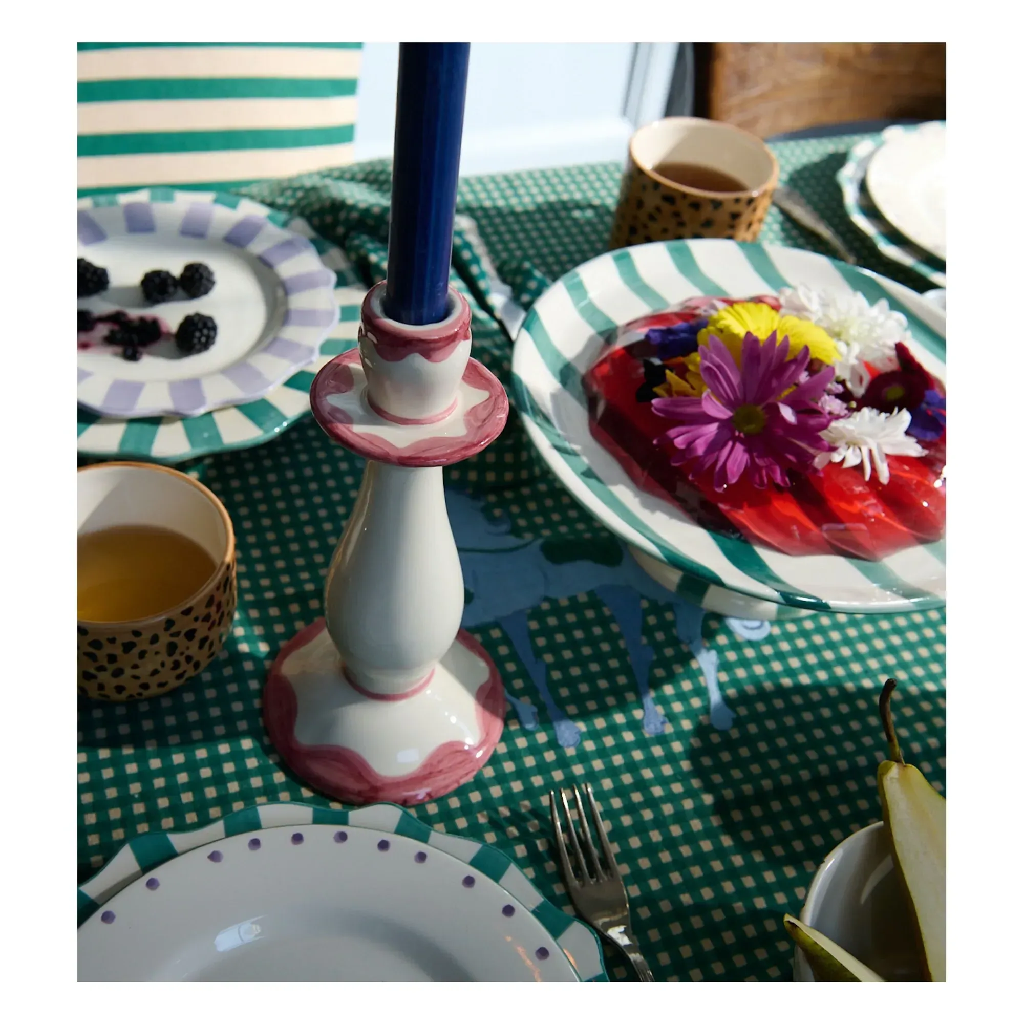 Radiant Candlestick - White, Earthenware alternate view