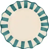 Scalloped Breakfast Plate - Chrome Green, Earthenware alternate view