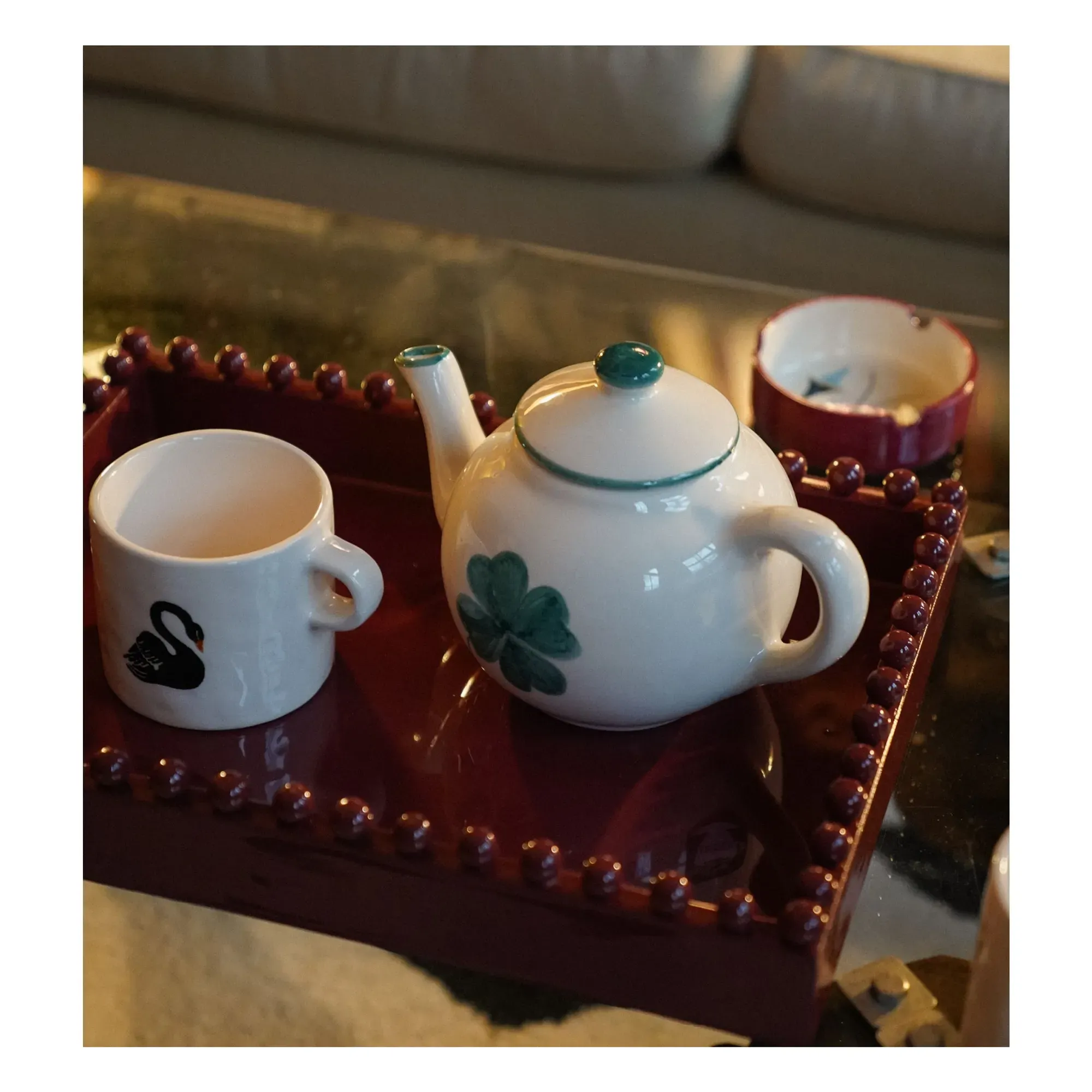 Shamrock Teapot - Green, Earthenware alternate view