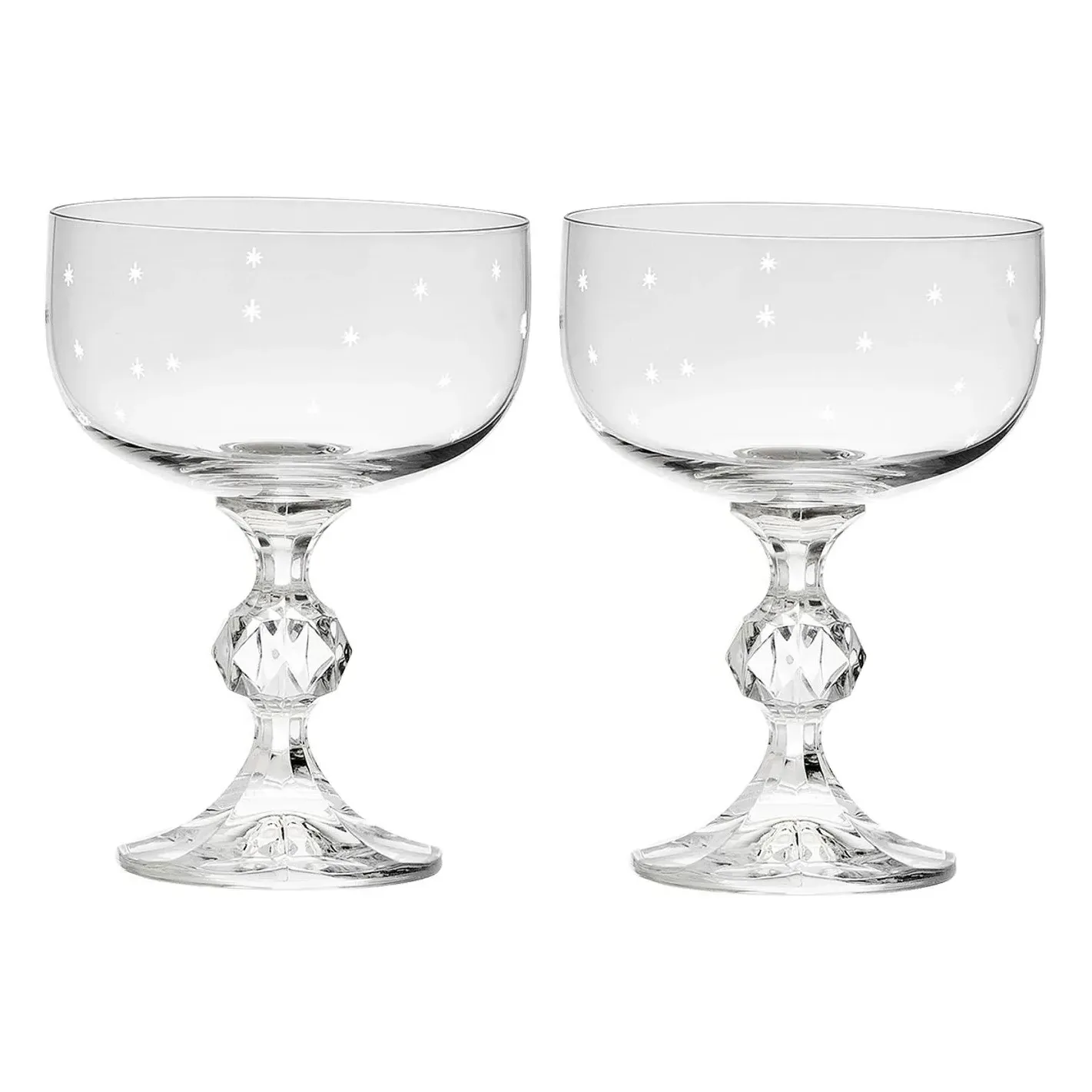 Starry Eve Cocktail Glasses Set of 2 - Transparent, Crystalline Glass product