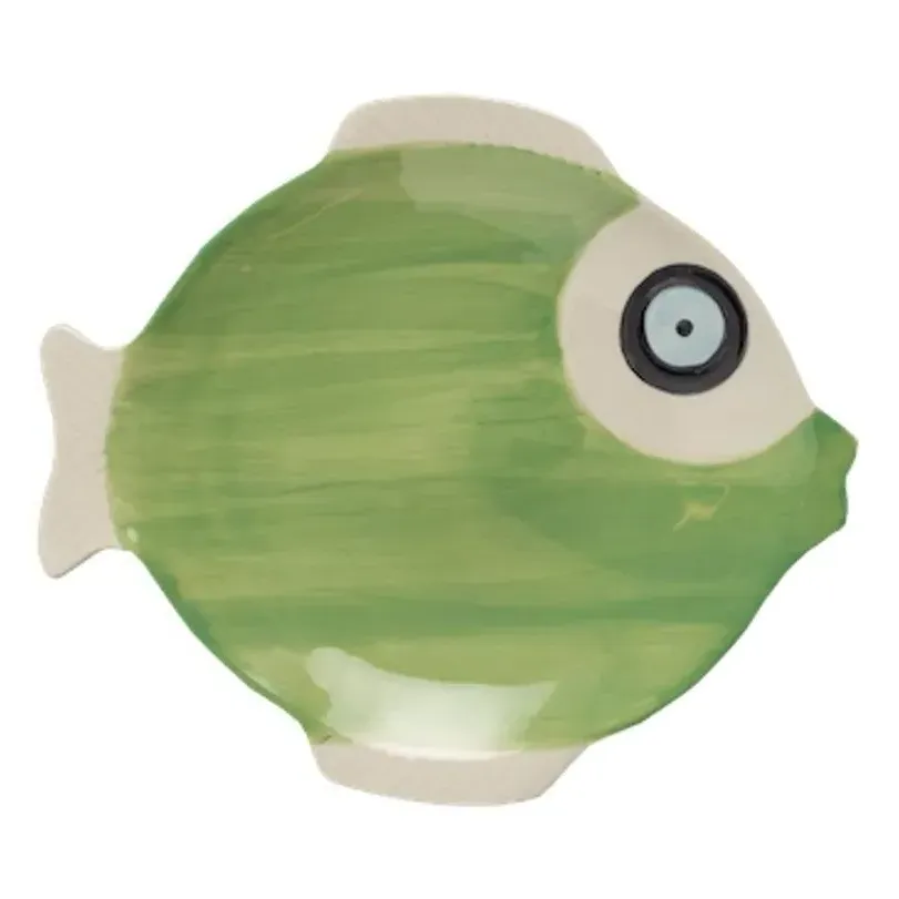 Tidal Fish-Shaped Plate - Green, Stoneware product