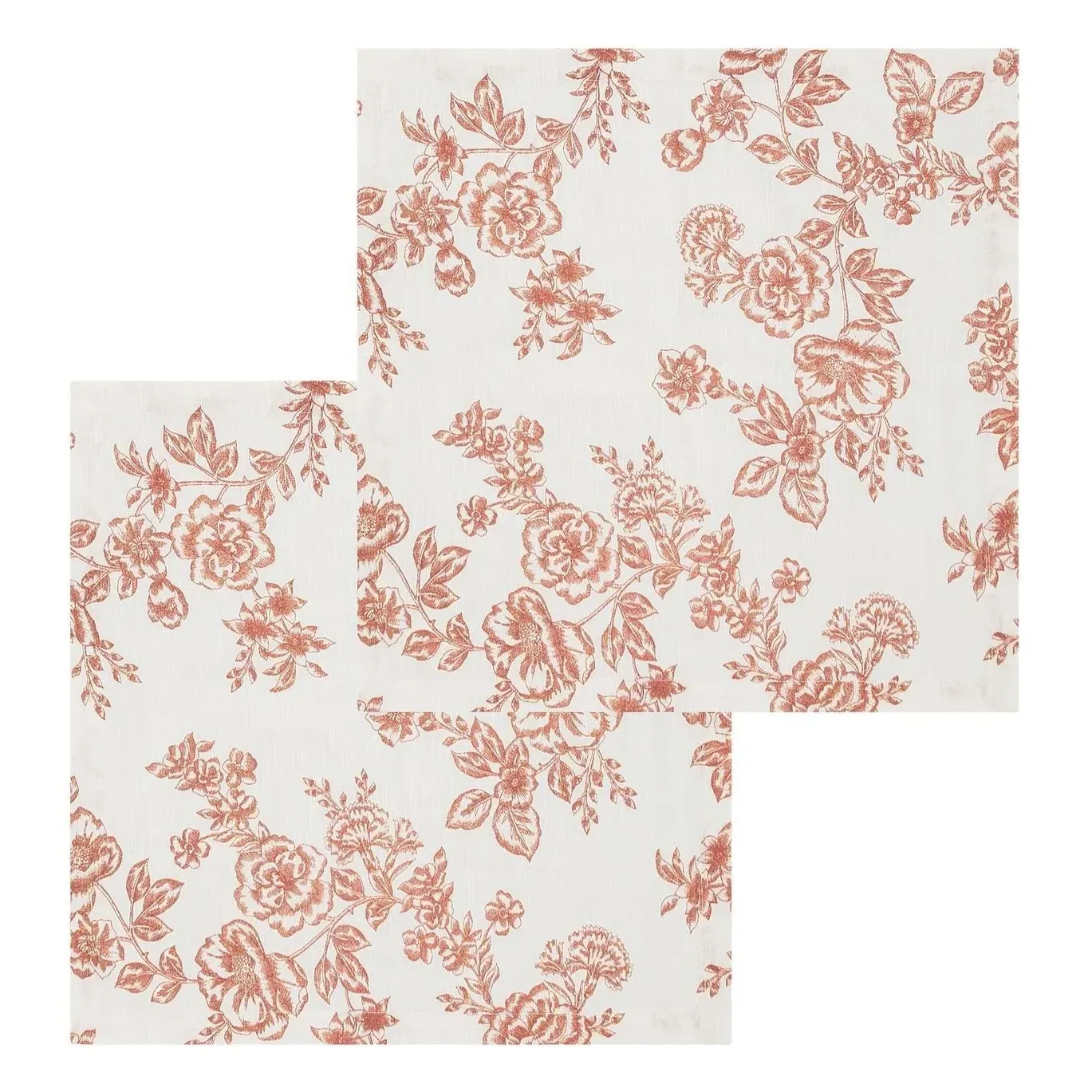 Whimsical Rose Napkins Set of 2 - Red, Organic Cotton product
