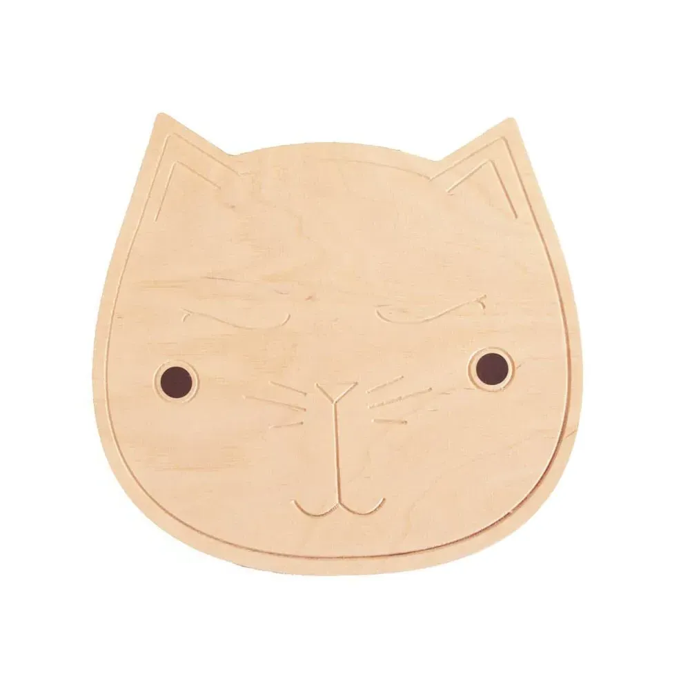 Cat Wall Decoration - Natural, Birch Plywood product