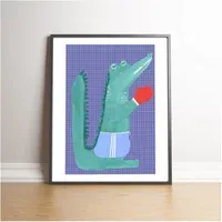 Atelier Mave Crocodile Poster - Green alternate view
